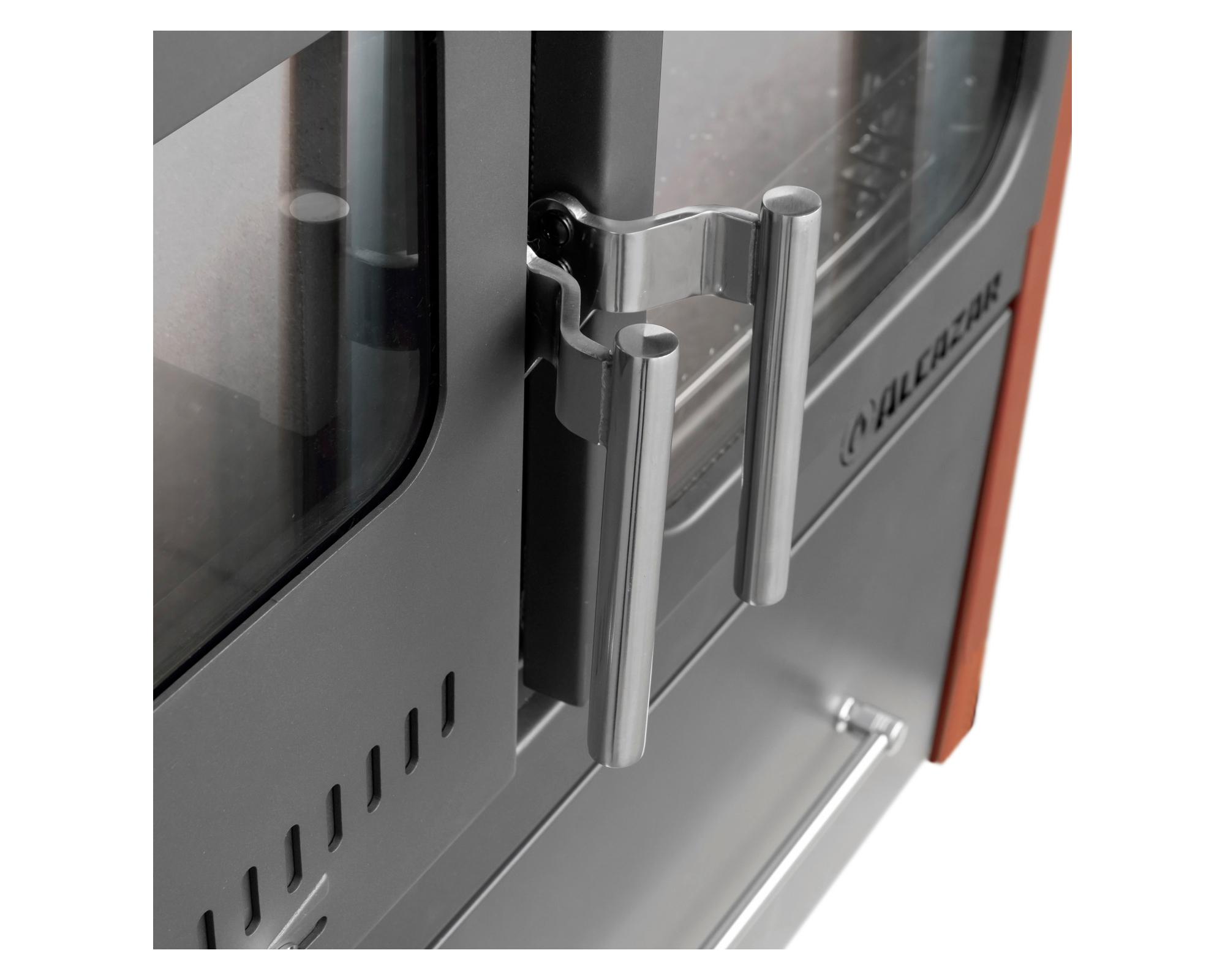 Cocina a leña Europea M70 burdeo/gris 1 quemador-3