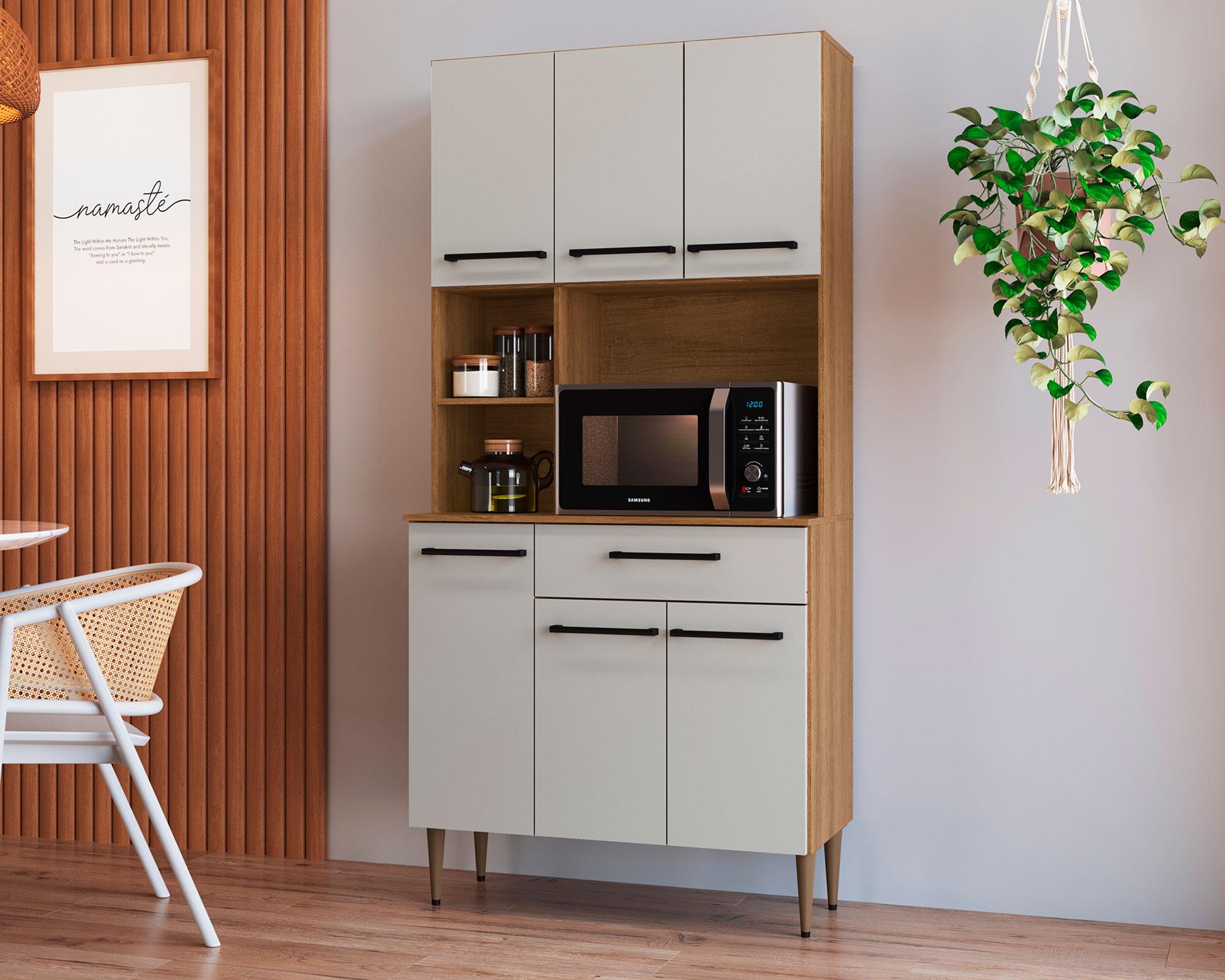 Kit Cocina 6 puertas 1 cajón miel/arena-3