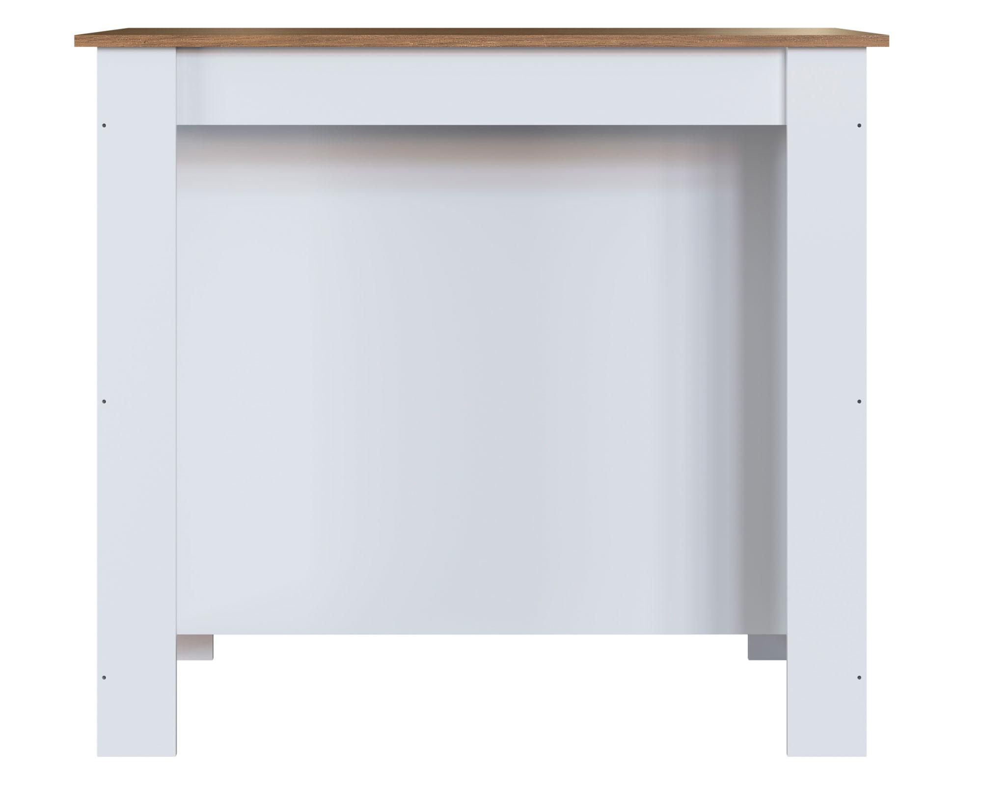 Isla cocina/comedor blanco/miel-2
