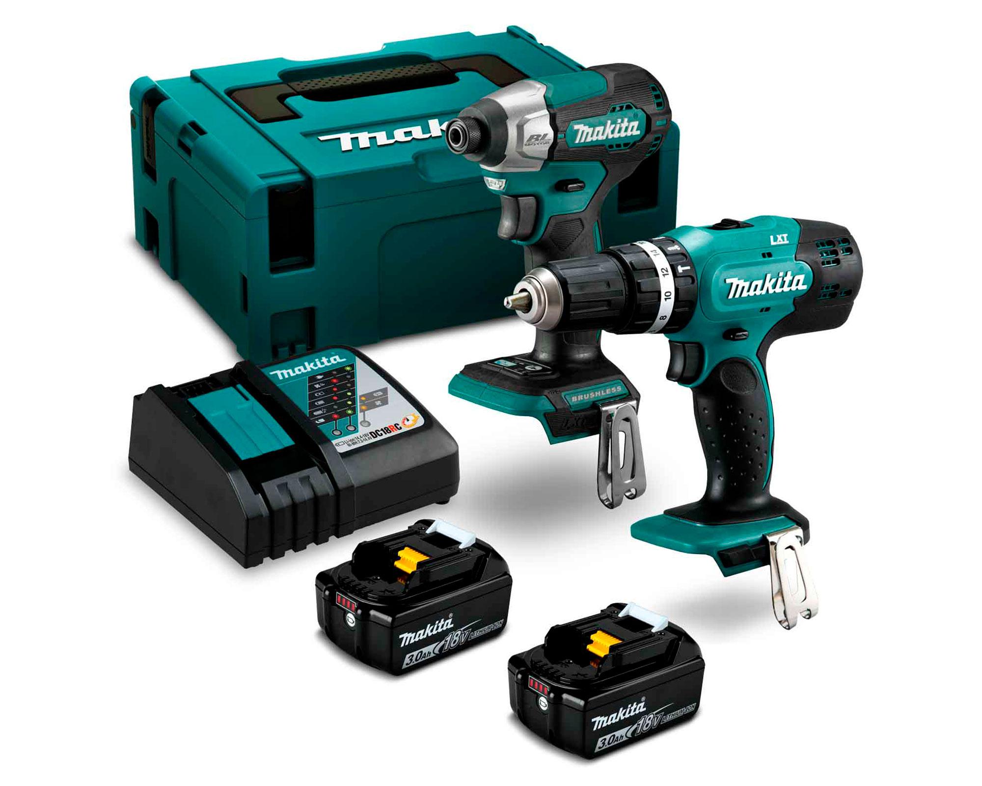 Pack Taladro percutor inalámbrico 1/2" 18V + Atornillador impacto inalámbrico 18V + Accesorios-0