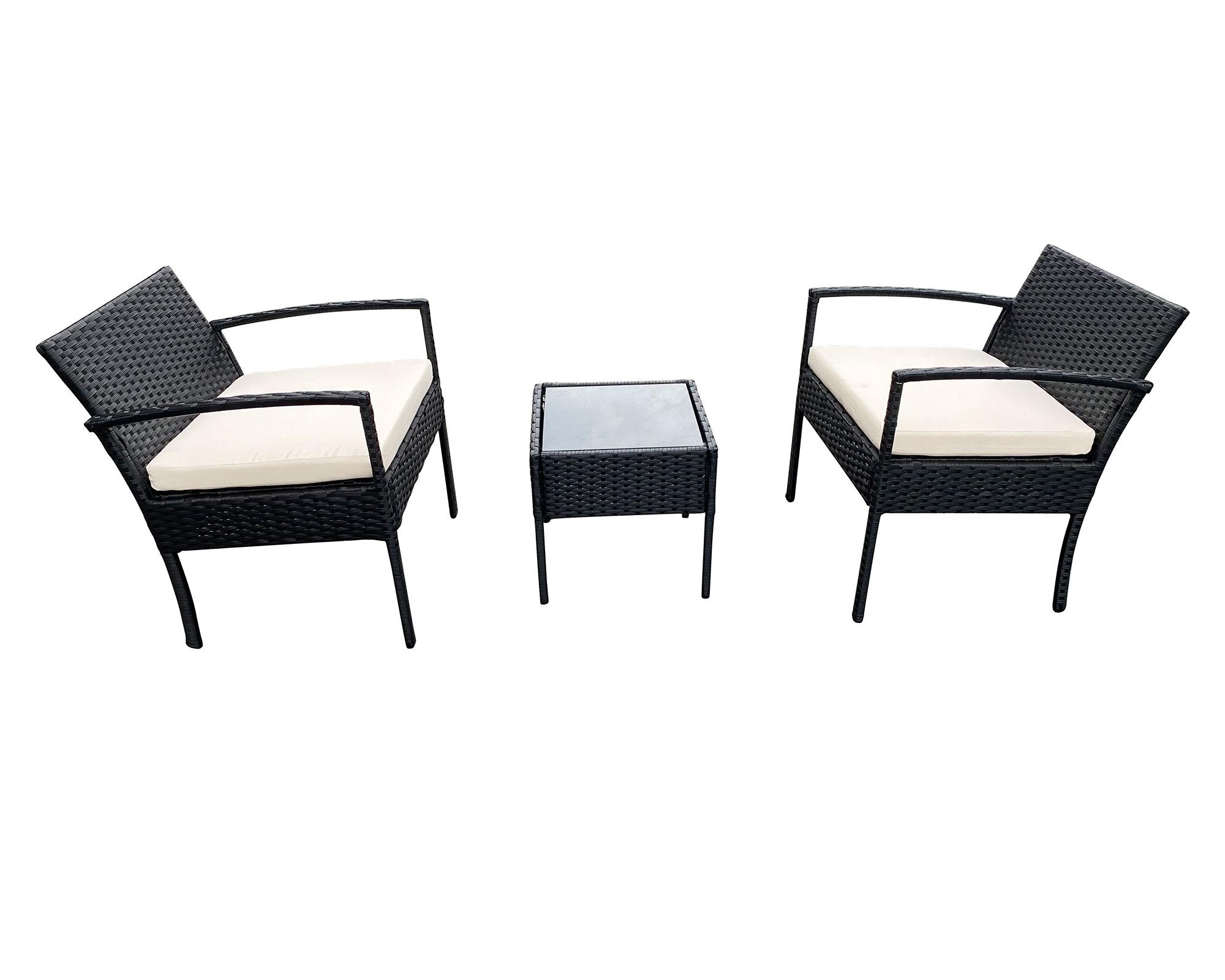 Set terraza Livorno 2 personas negro-1