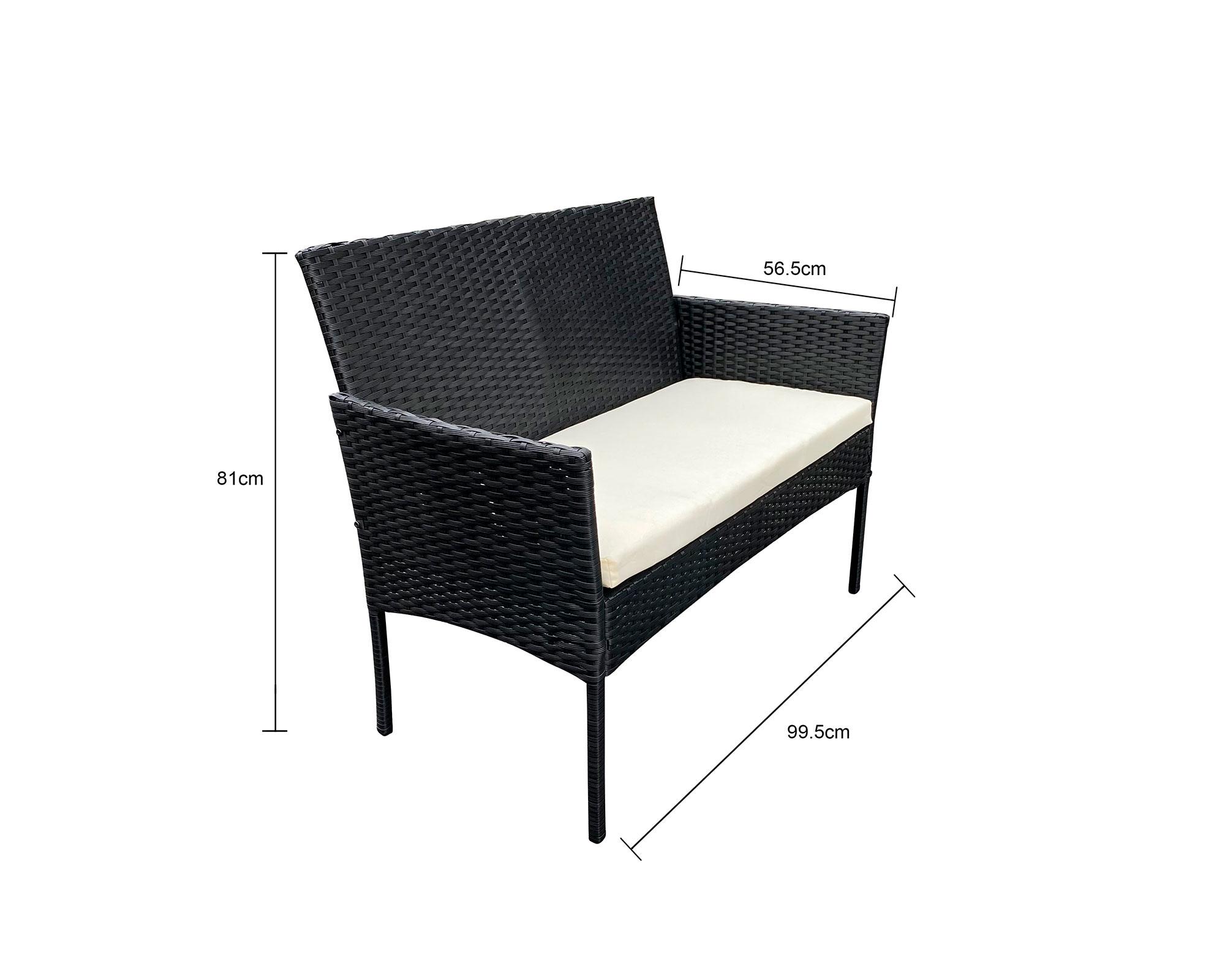 Set terraza 4 personas Biombino negro-3