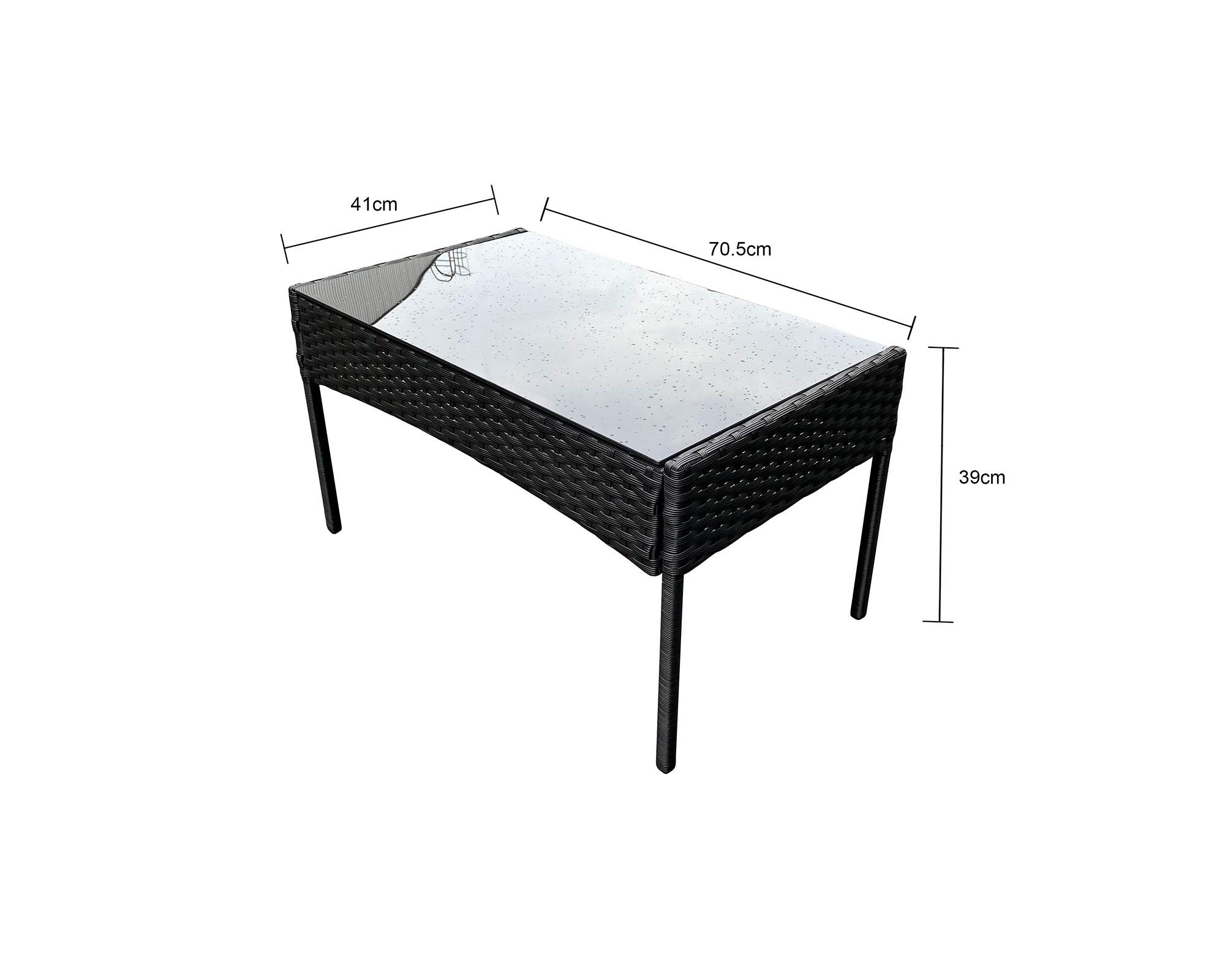 Set terraza 4 personas Biombino negro-4