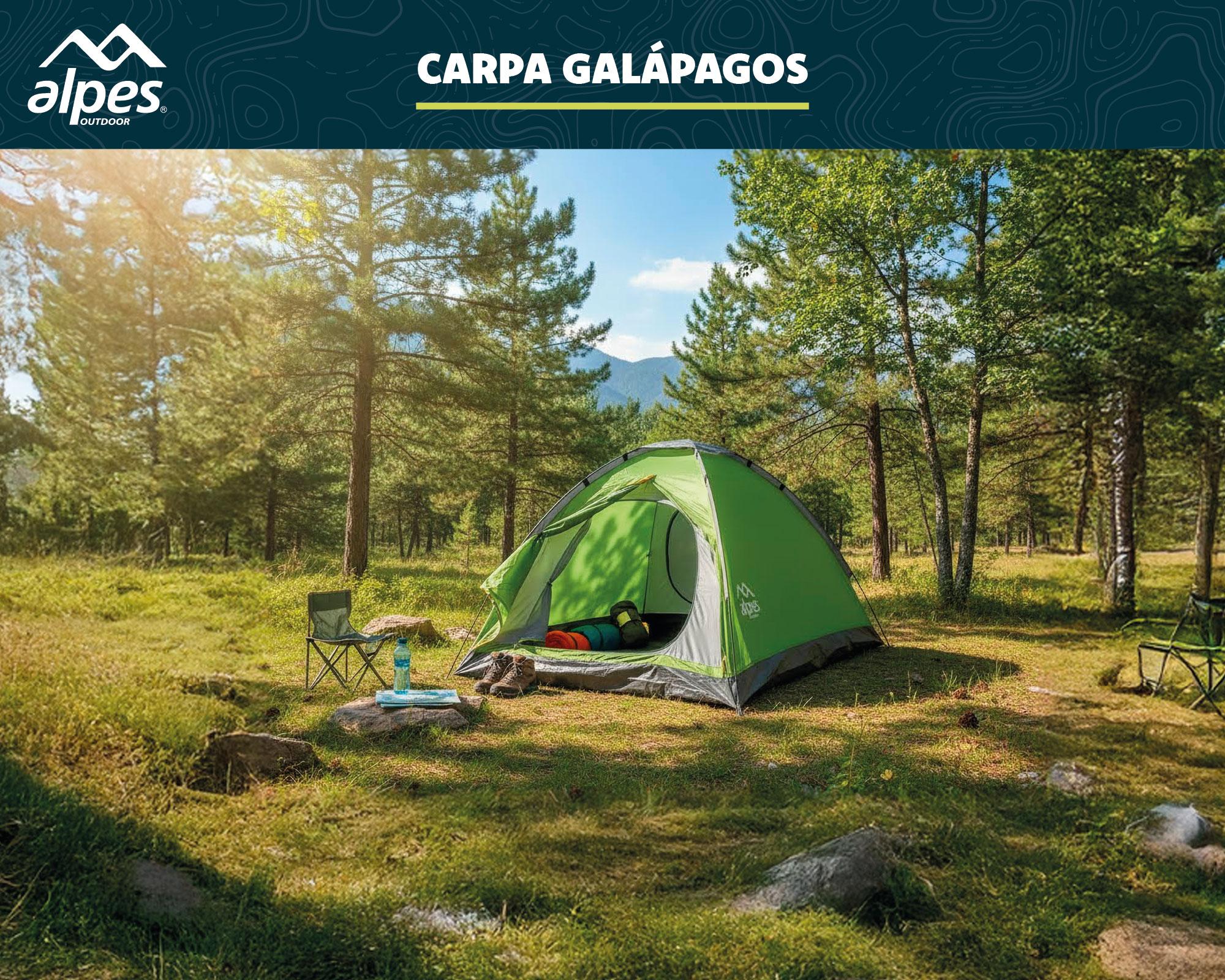 Carpa Galápagos 95x120x200 cm 2 personas verde-7