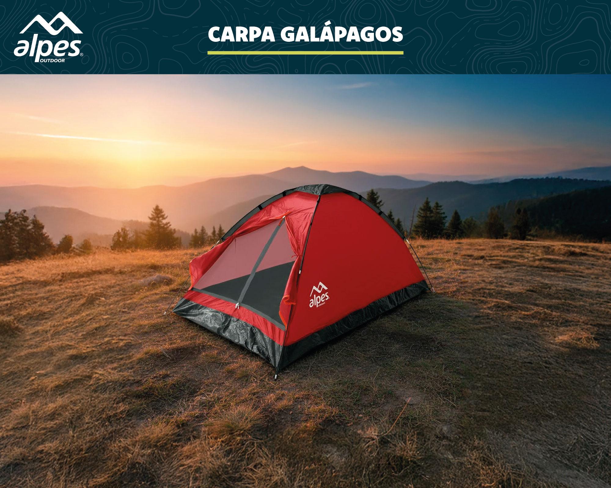 Carpa dome Galápagos rojo-7