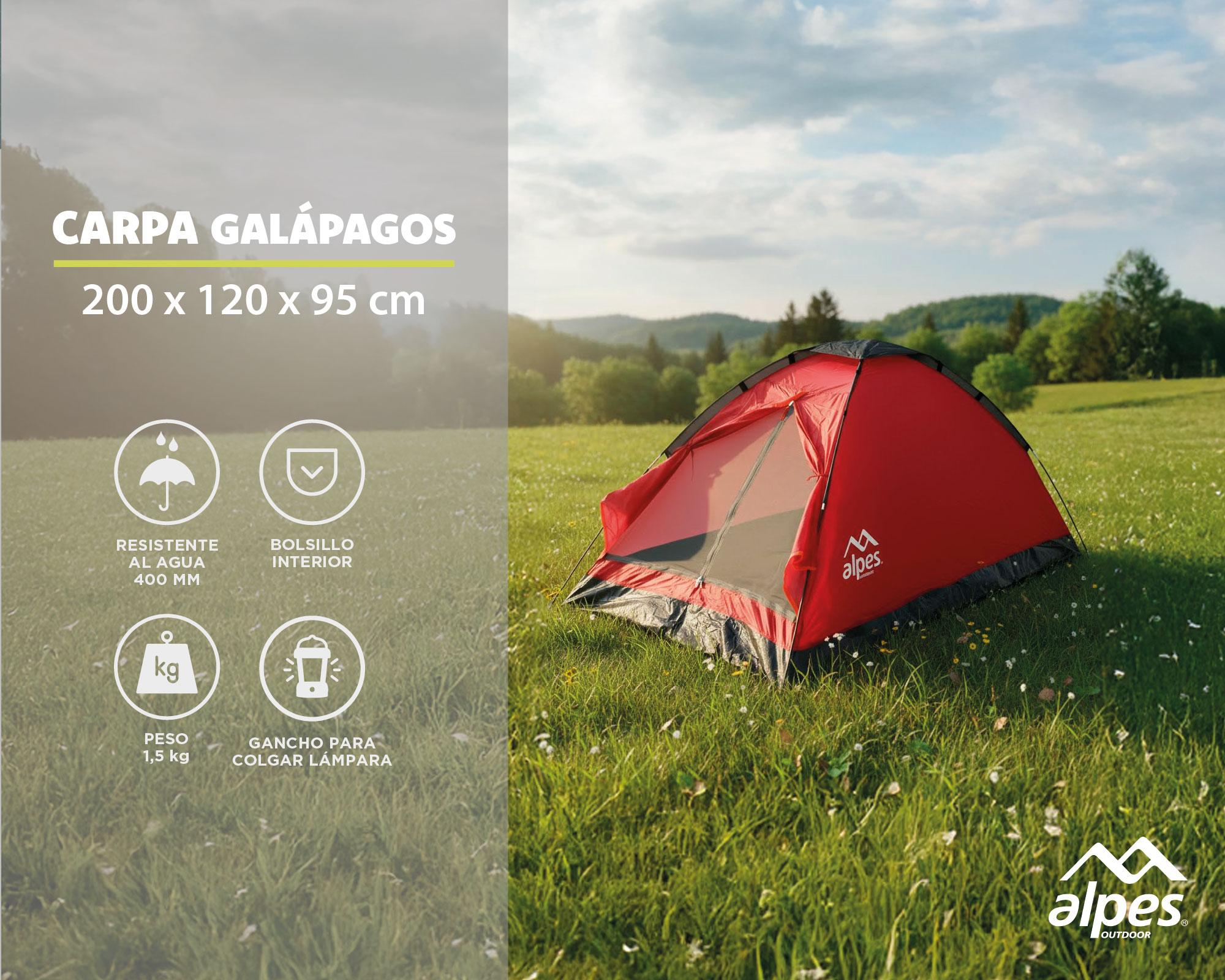 Carpa dome Galápagos rojo-8