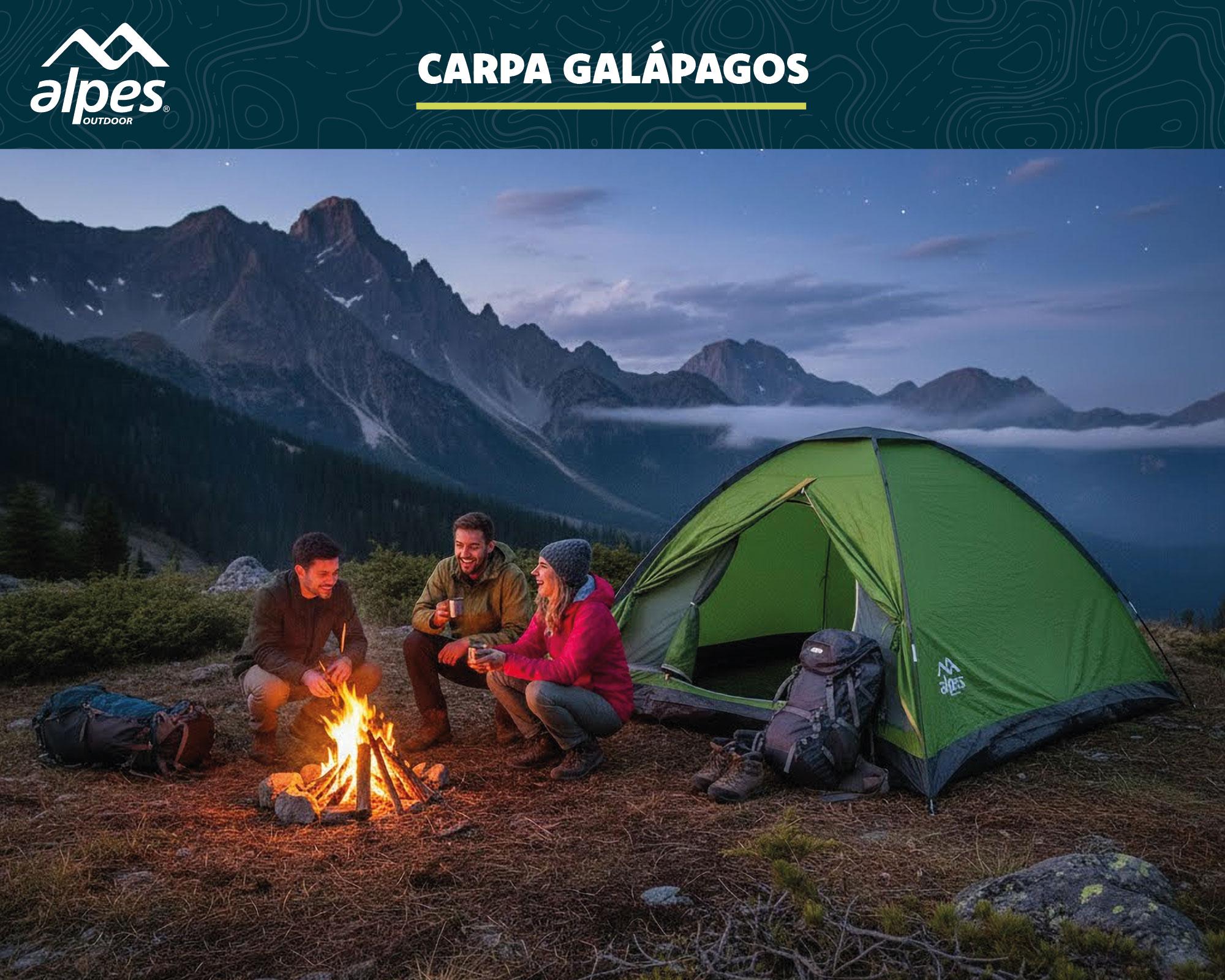 Carpa dome Galápagos 130x210x210 cm 4 personas verde-8