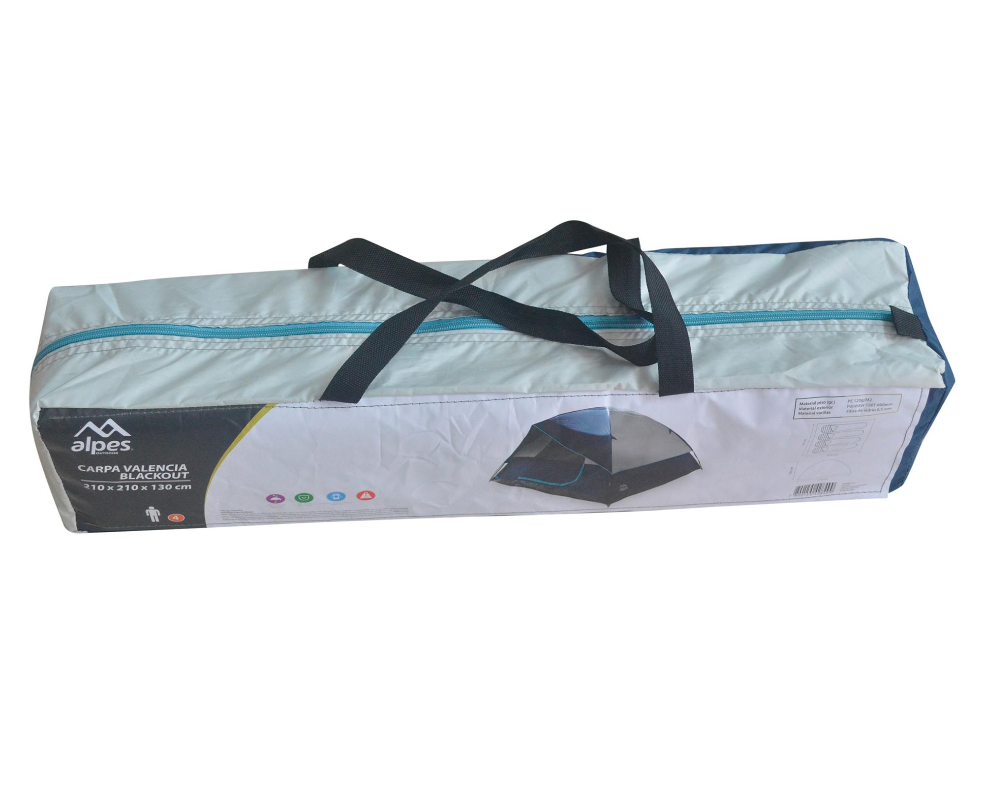 Carpa Valencia blackout 130x210x210 cm 4 personas-5