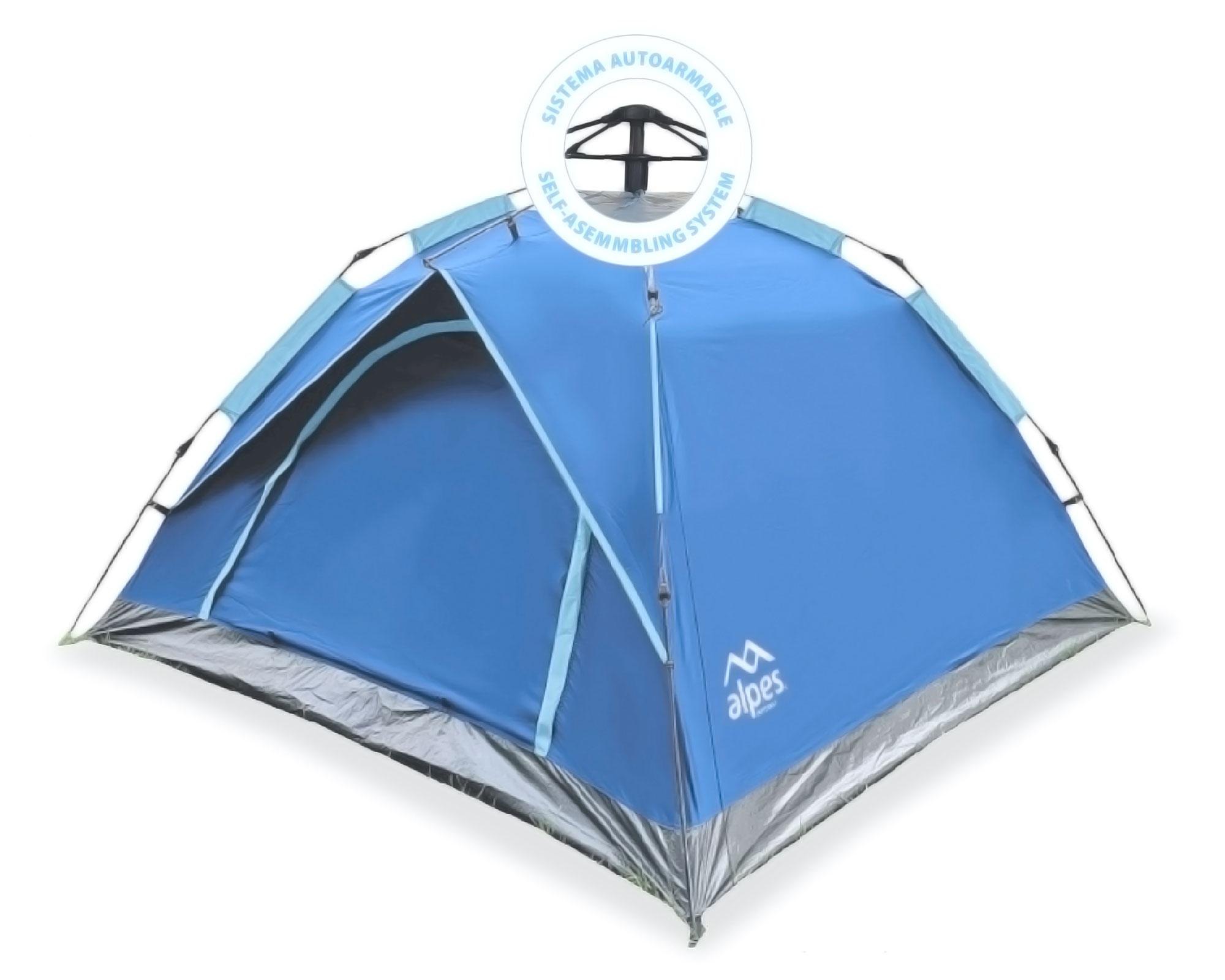 Carpa Calafate 130x210x210 cm 4 personas azul-6