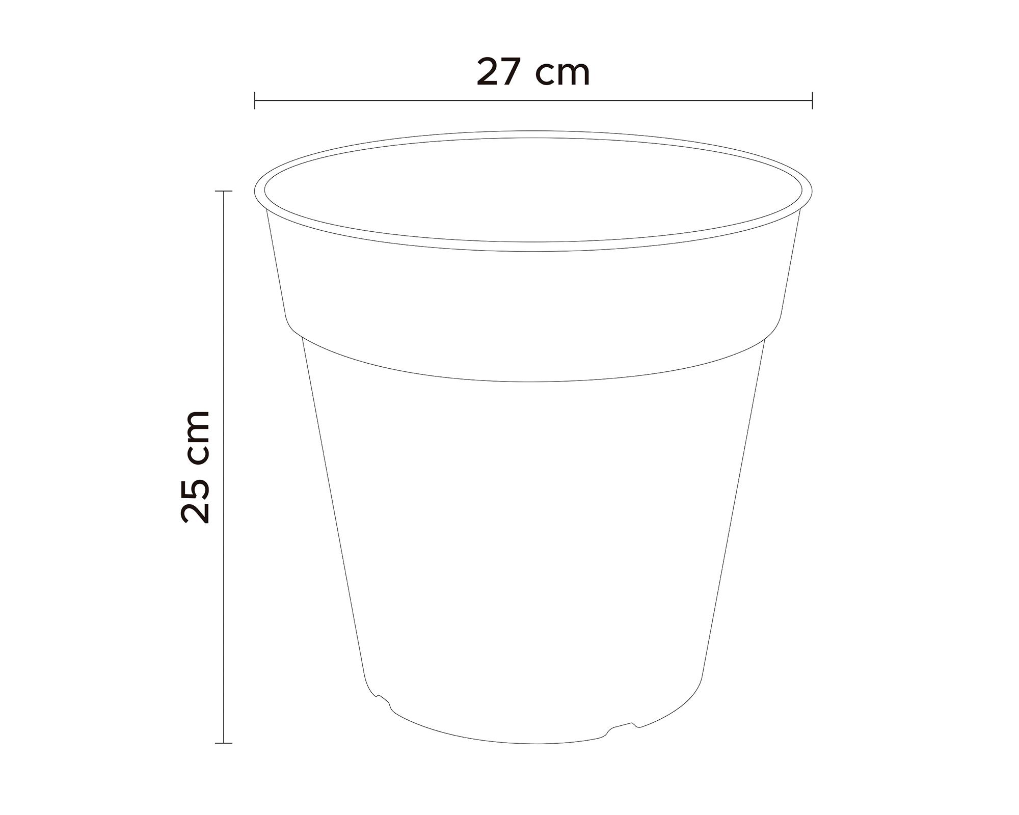 Maceta Madagascar antracita 27 cm-4