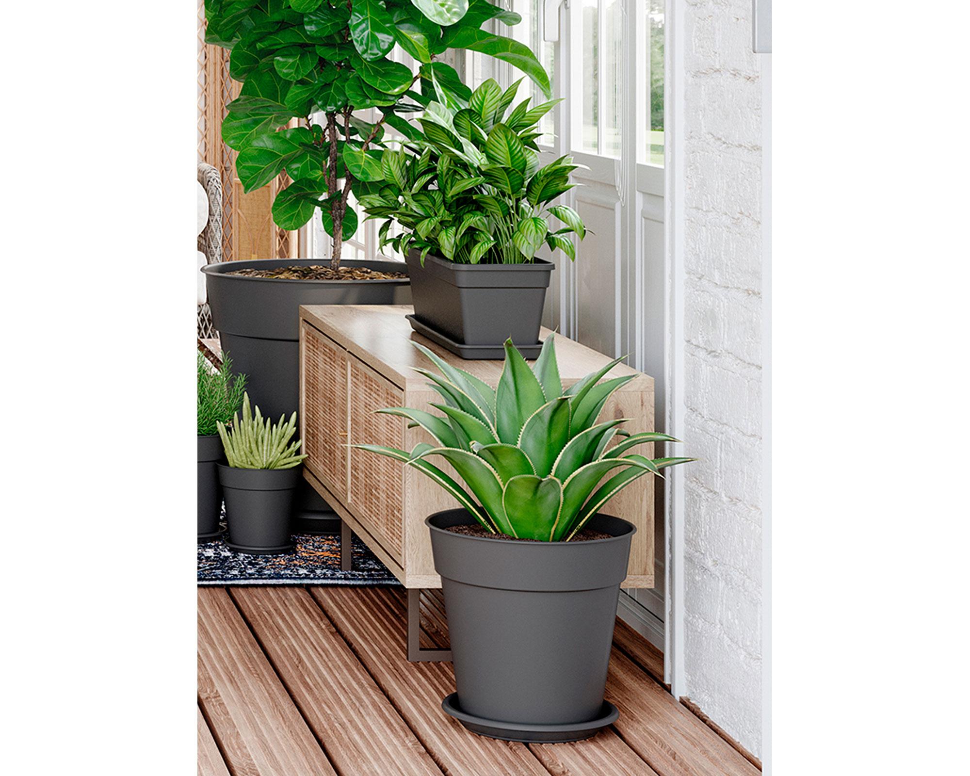 Maceta Madagascar antracita 35 cm-4