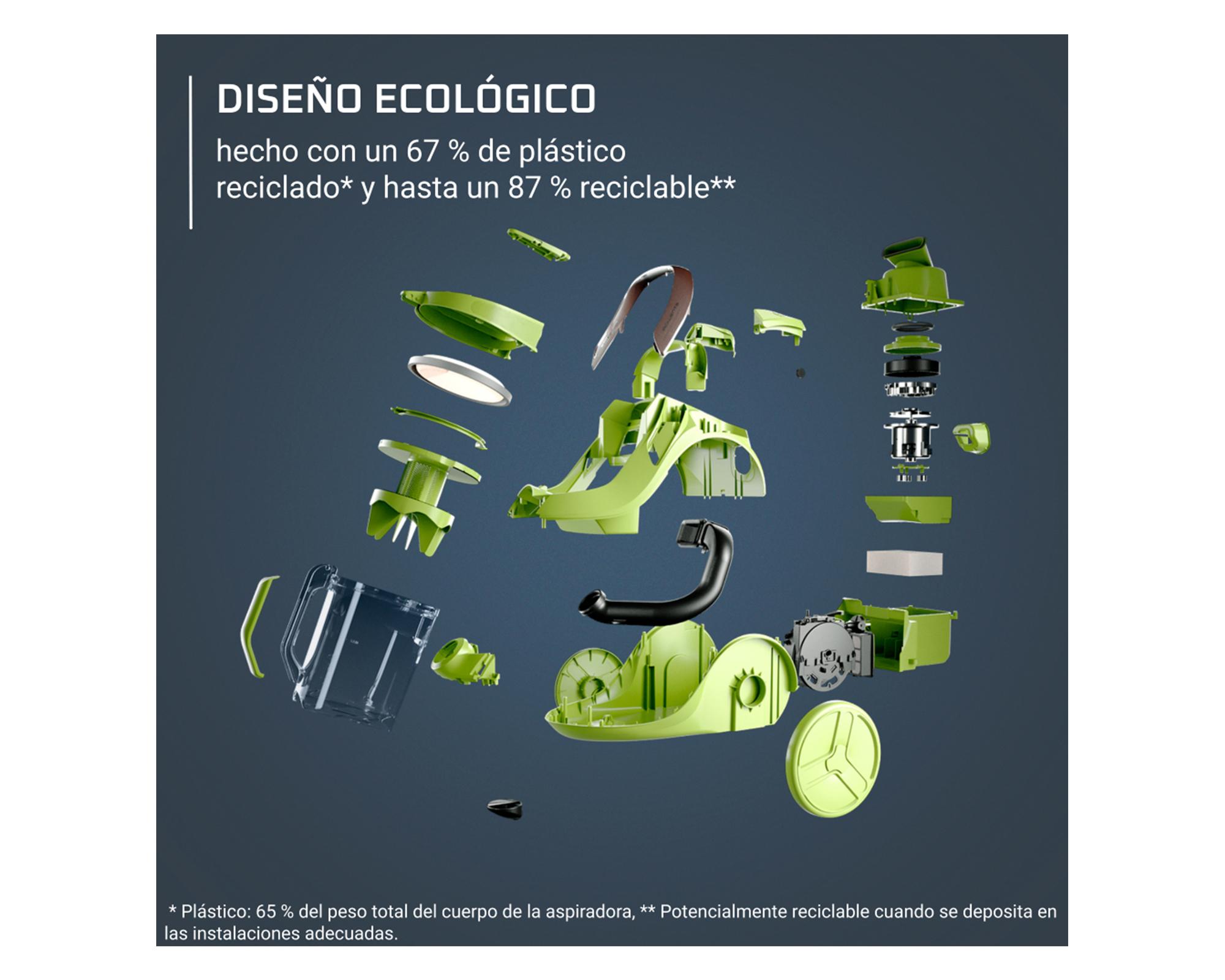 Aspiradora ciclónica Green Force Max gris 900W-4