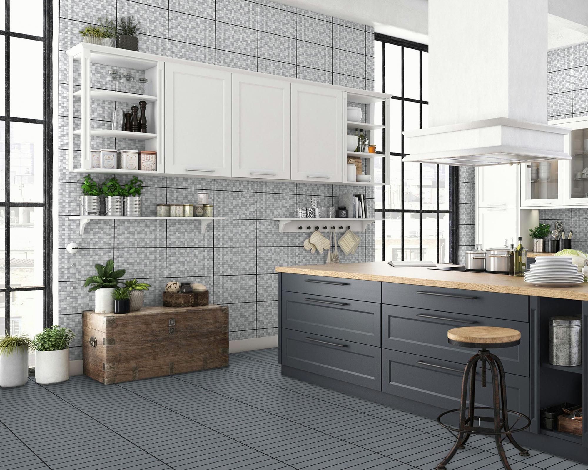 Cerámica muro Castell gris claro 27x45 cm 1.7 m2-2