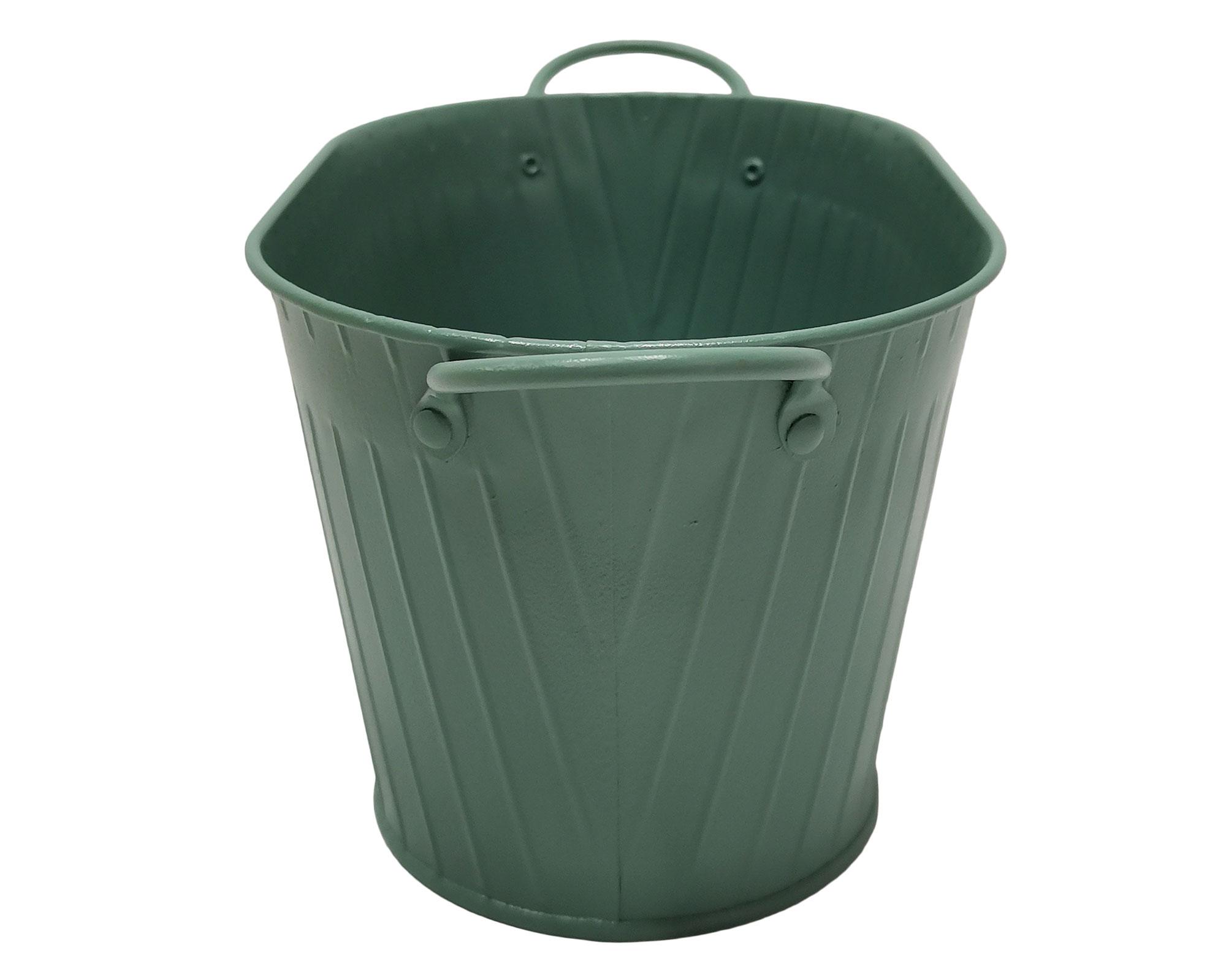 Maceta Oval con asas verde-2