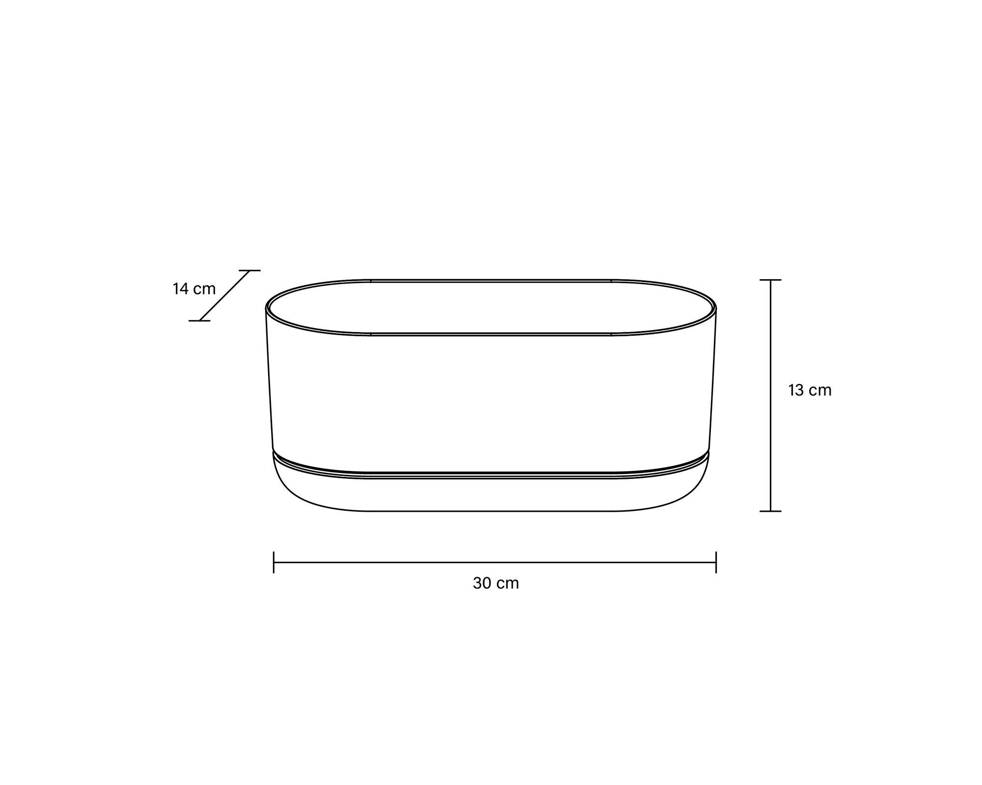 Maceta Umbrella blanco 30 cm-7