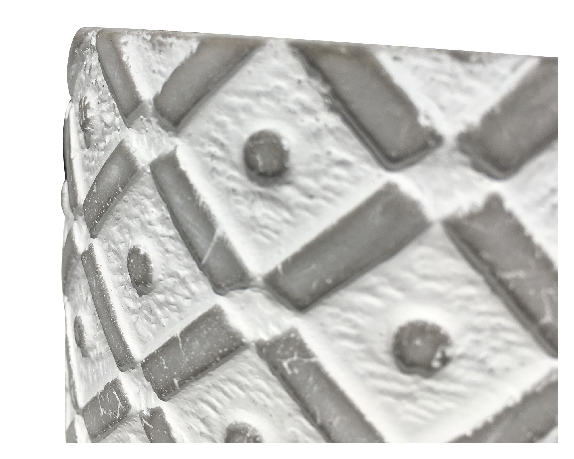 Macetero Rombo textura cemento 13.5x13 cm-2