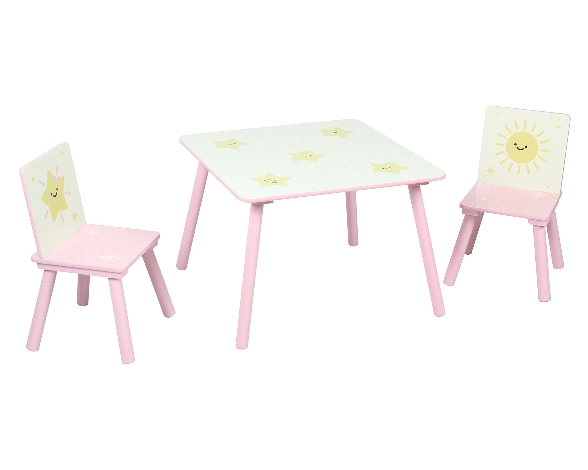 Mesa + 2 sillas infantiles Astral pink-2