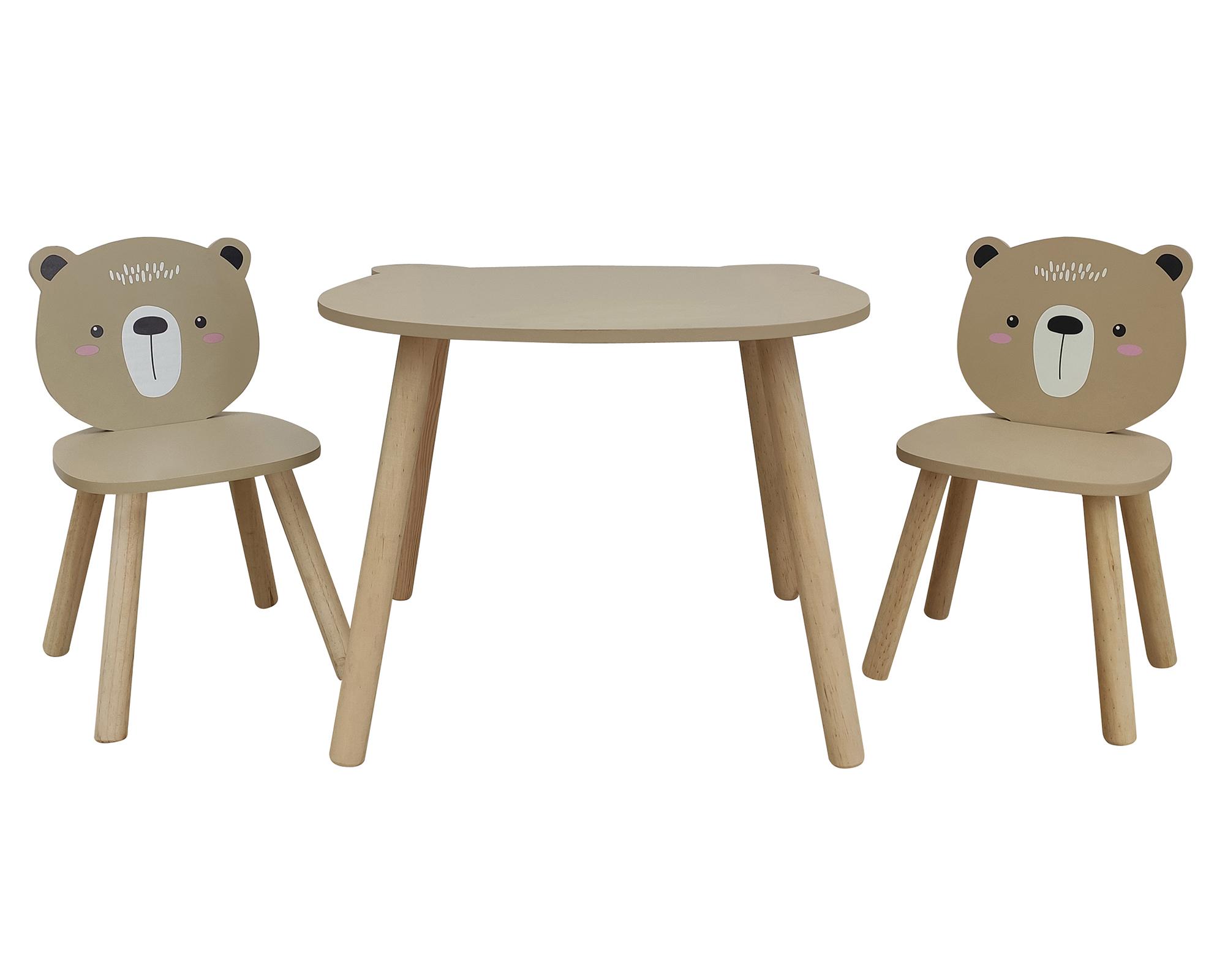 Mesa + 2 sillas infantiles Oso-0