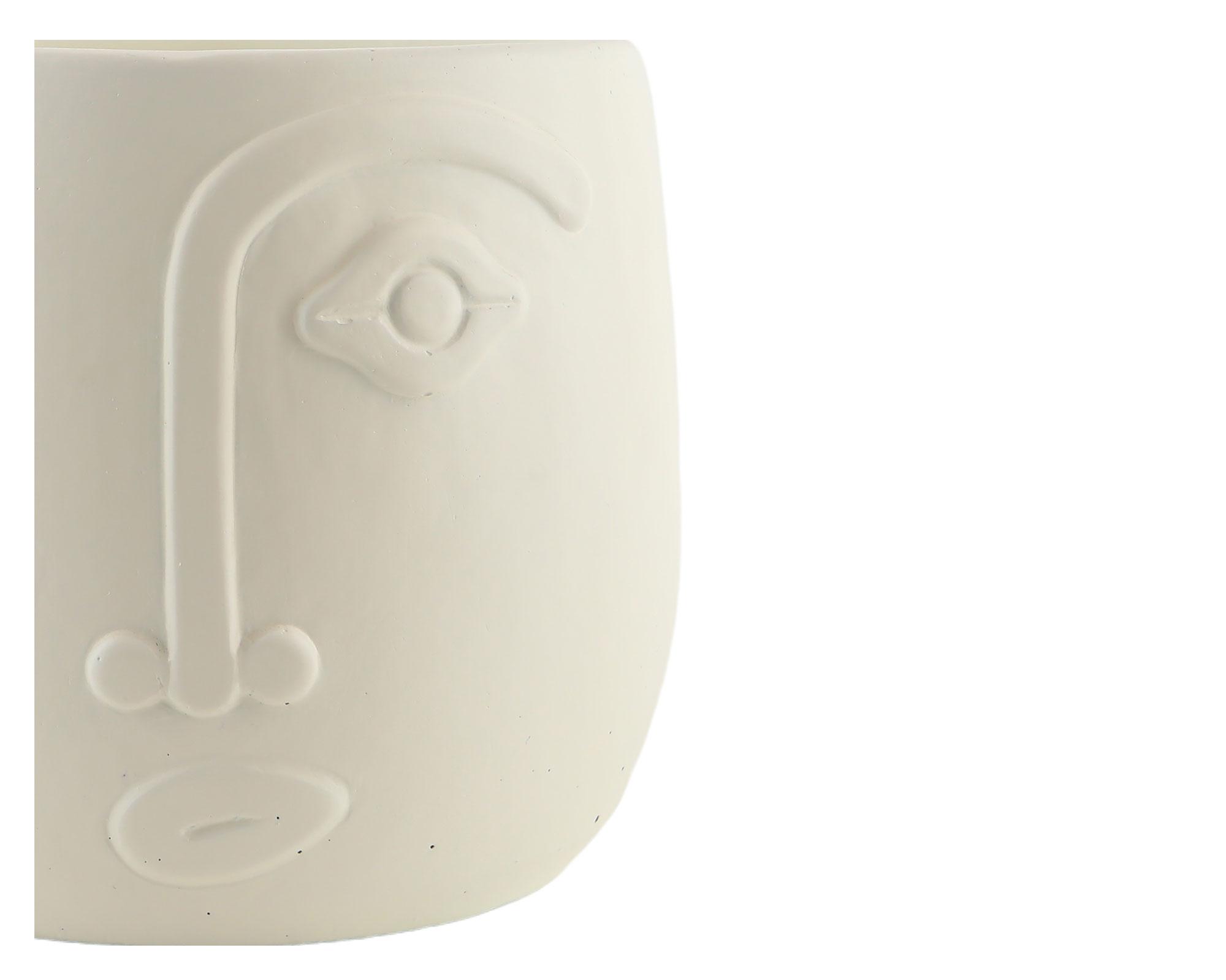 Maceta Emboss perfil blanco 17 cm-2