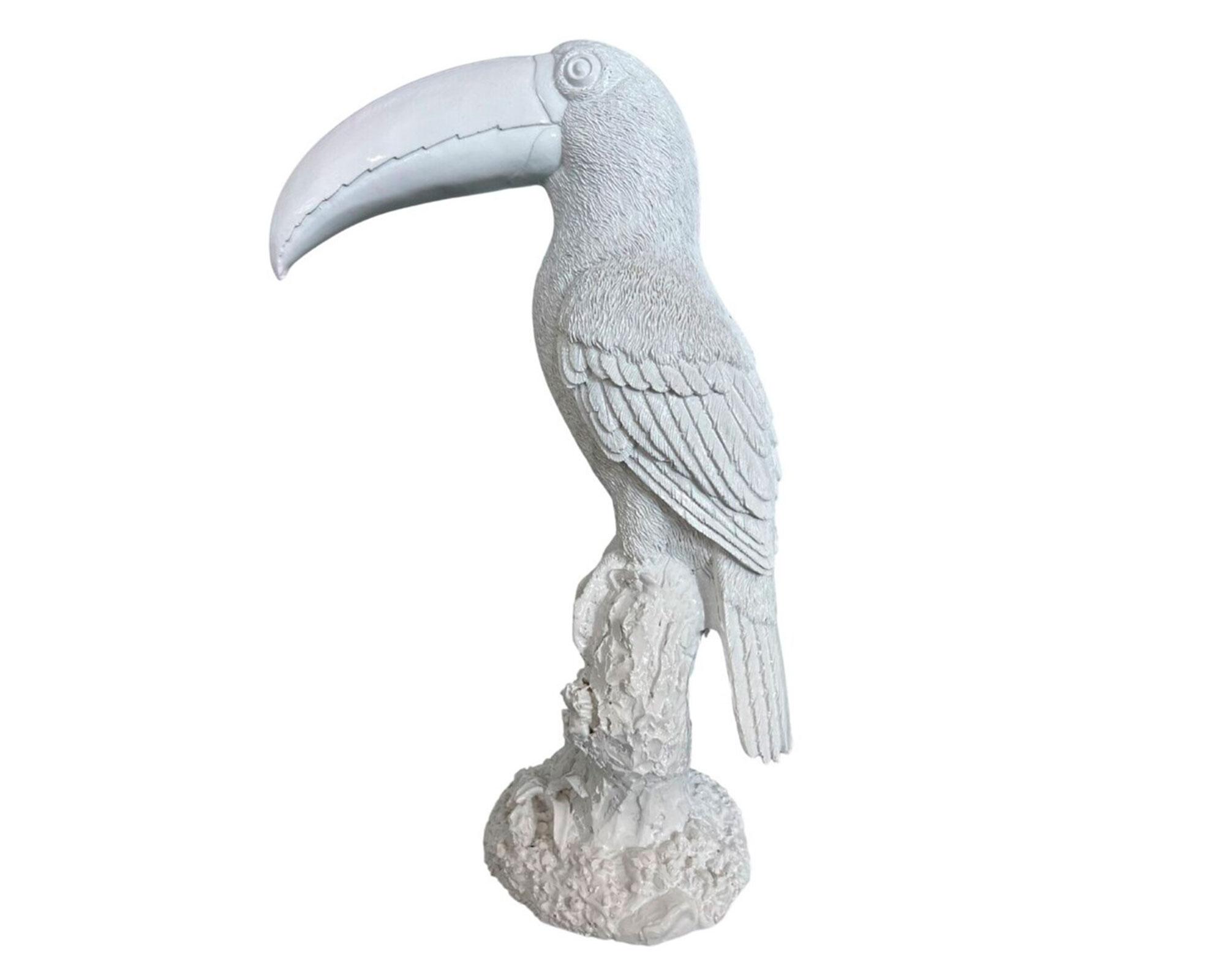 Figura decorativa Tucán blanco 30 cm-0