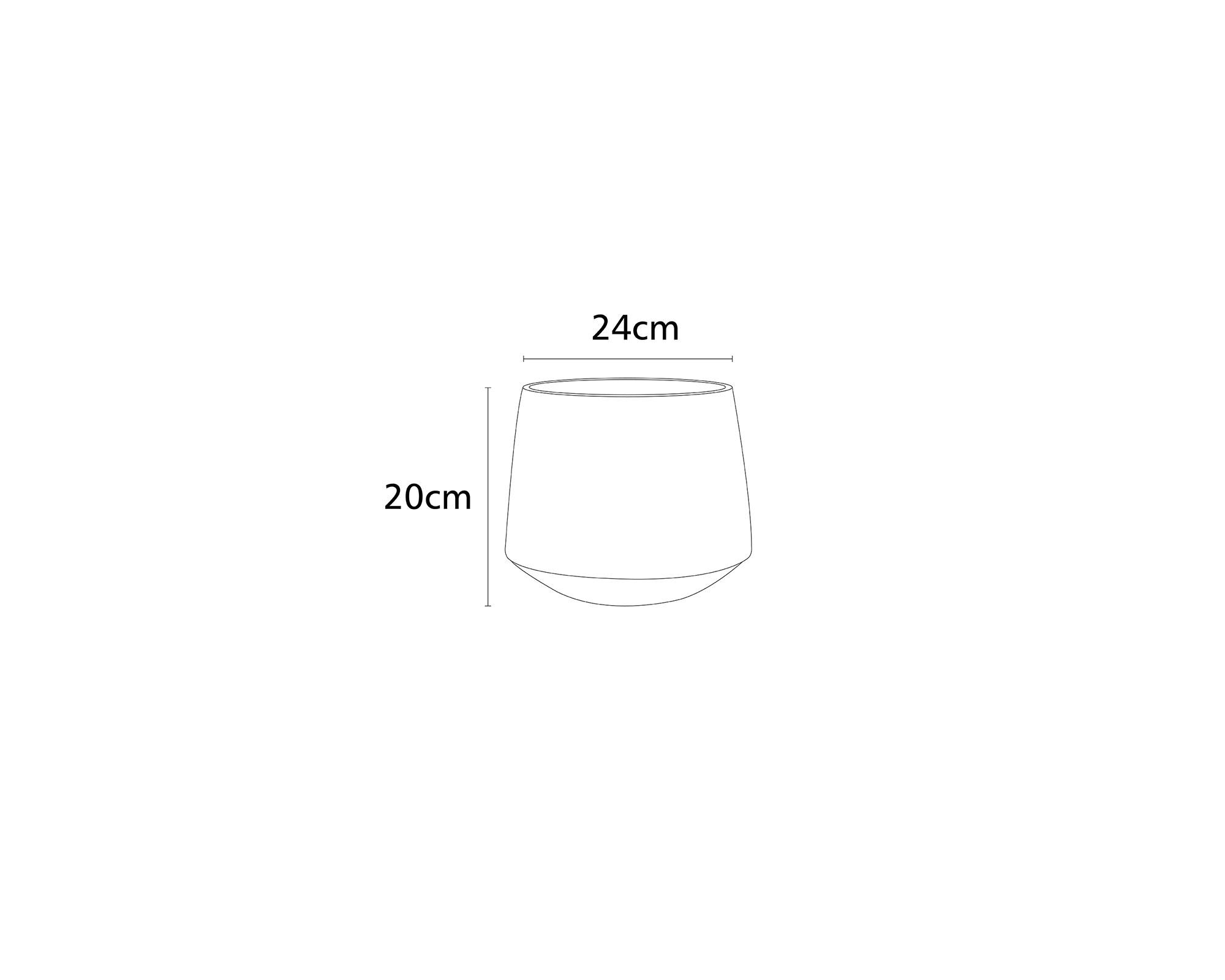 Maceta S Coned blanco 24 cm-1