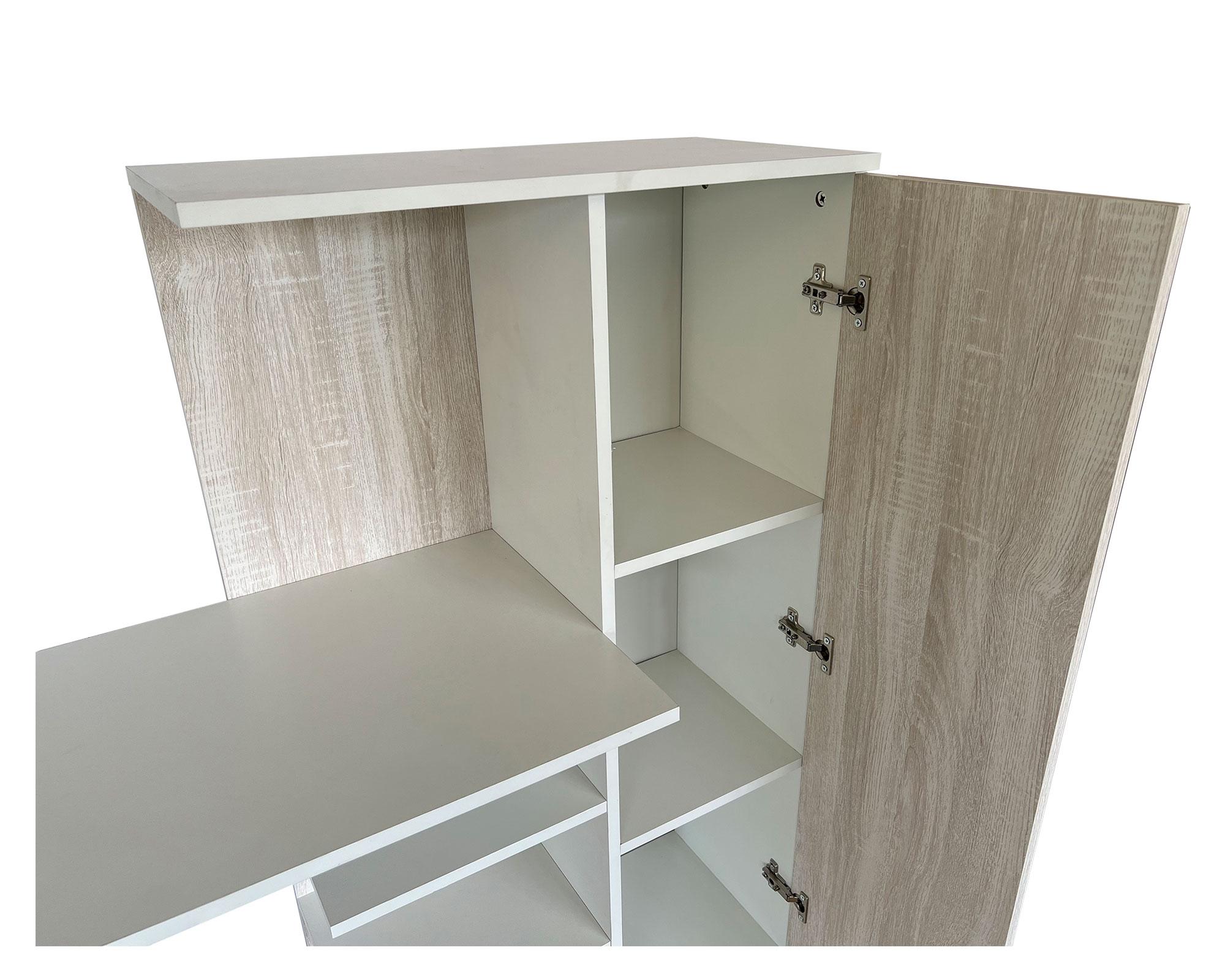 Centro trabajo Amulio natural/blanco 1 puerta-3