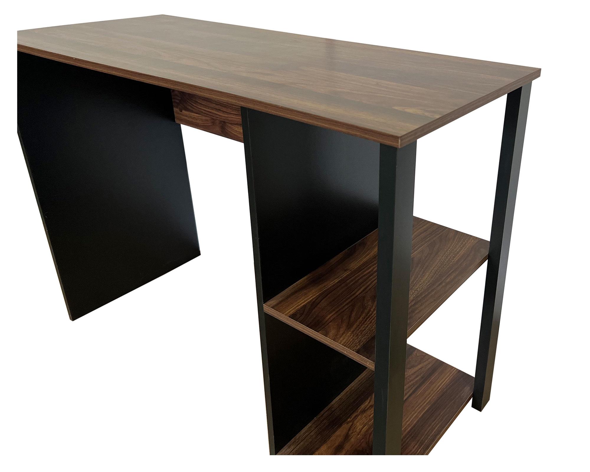 Escritorio Megaro walnut/negro 78x110x45 cm-2