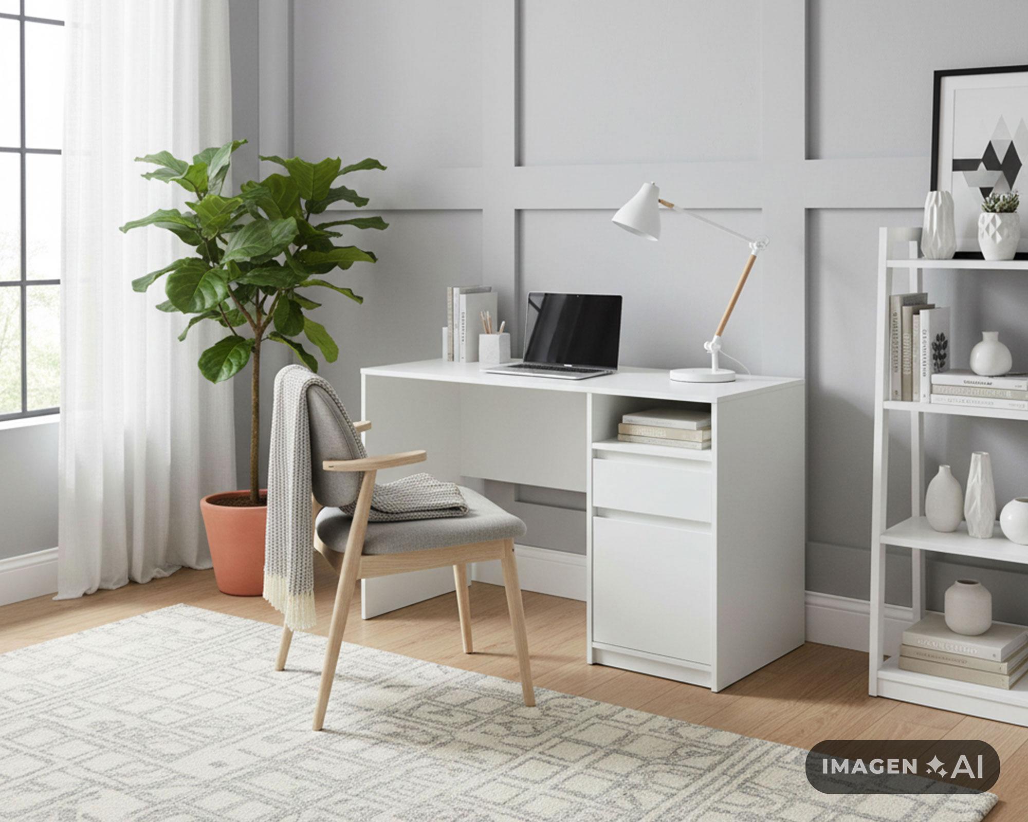 Escritorio Apollo blanco 1 cajón 1 puerta-6