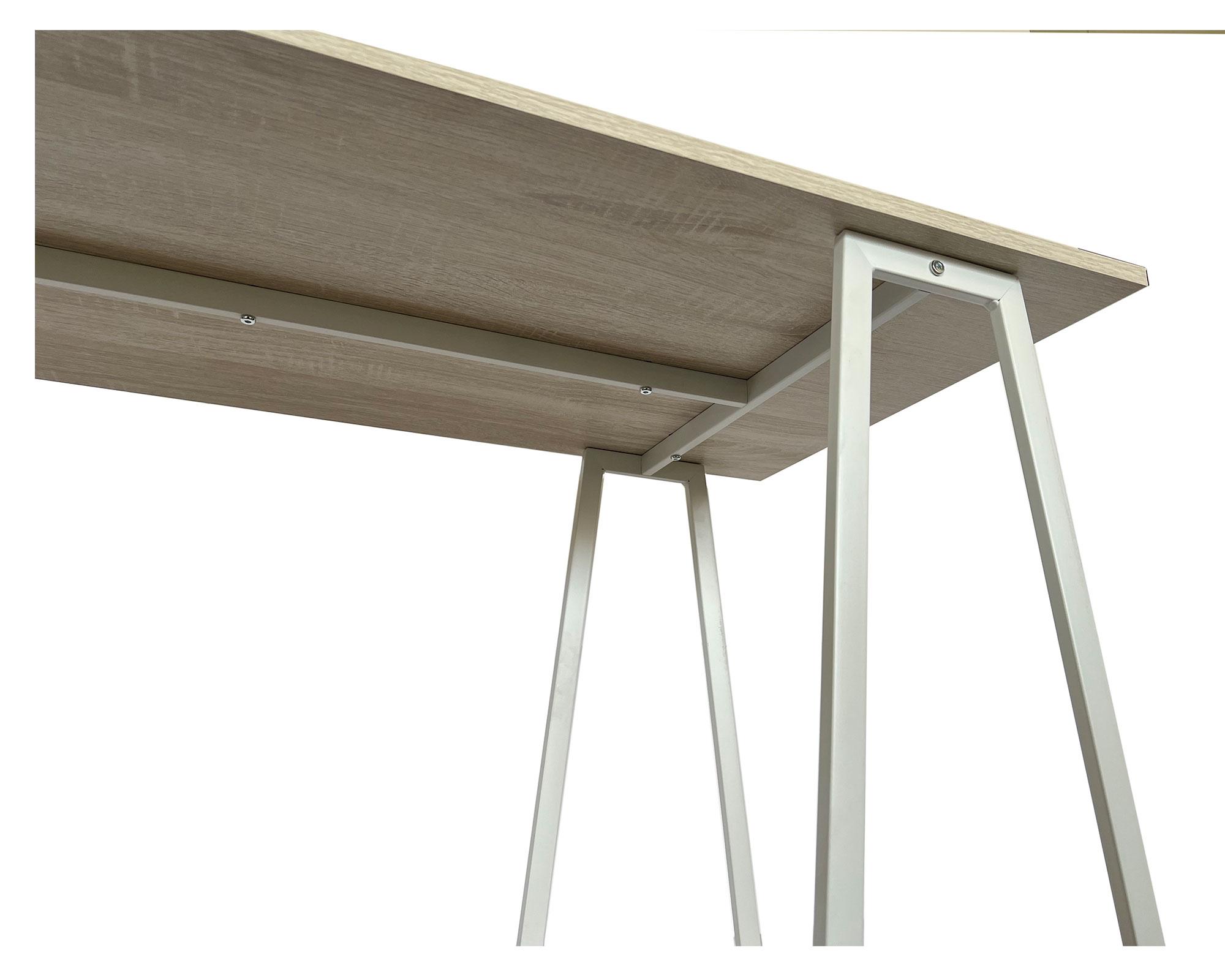 Escritorio Ajax blanco/natural 75x120x55 cm-3