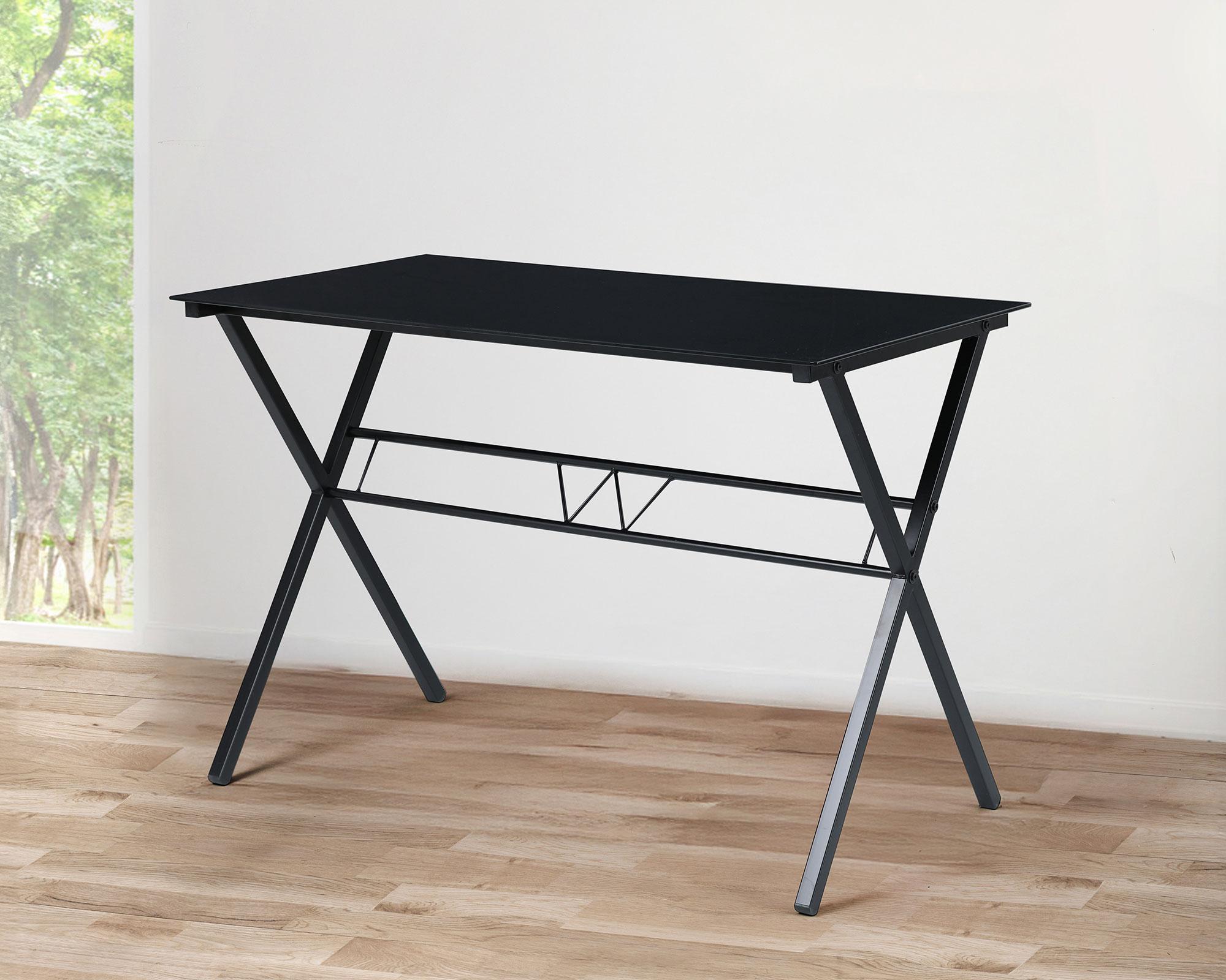 Escritorio negro 75x110x60 cm-3