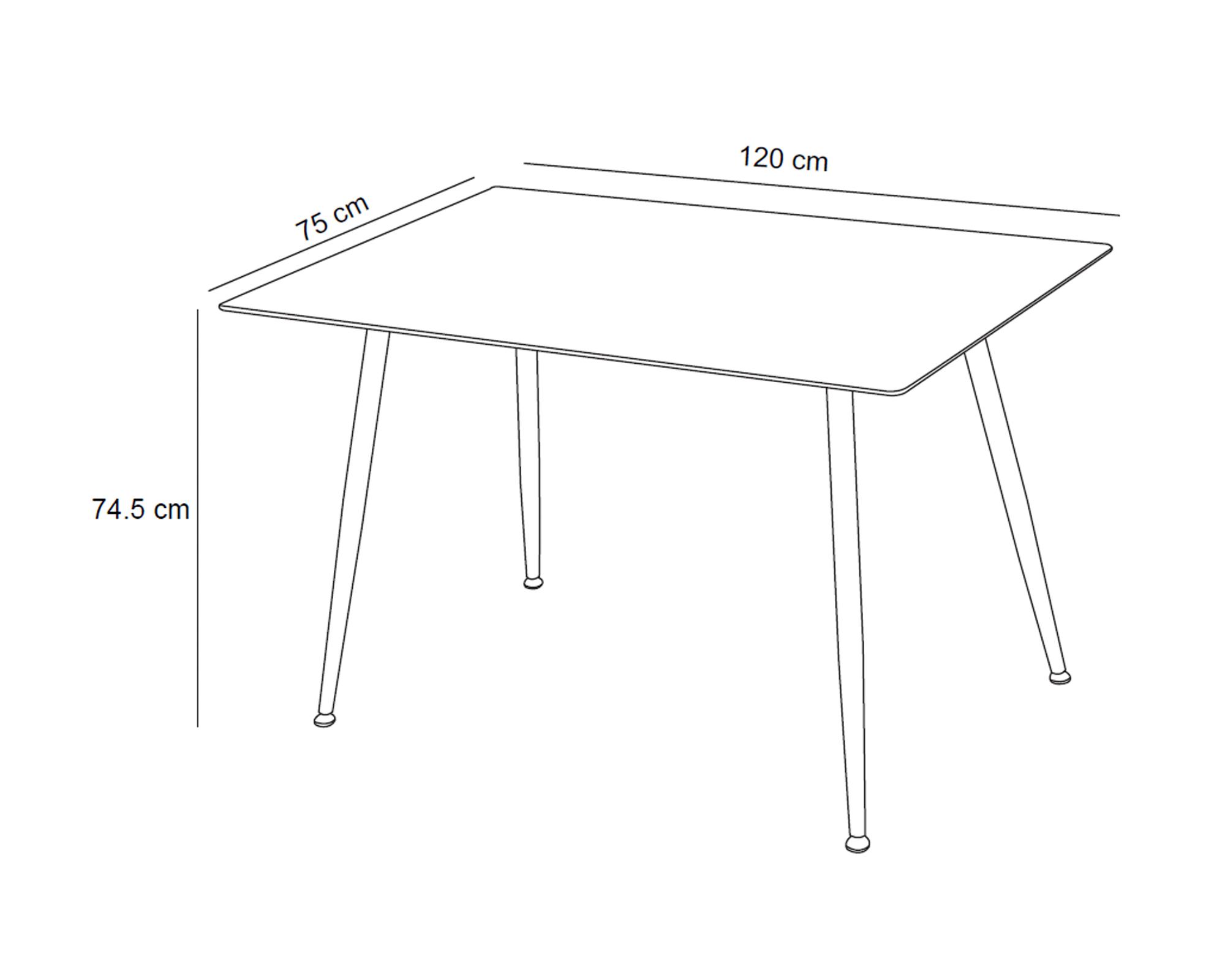 Mesa comedor Julen 74.5x120x75 cm-2