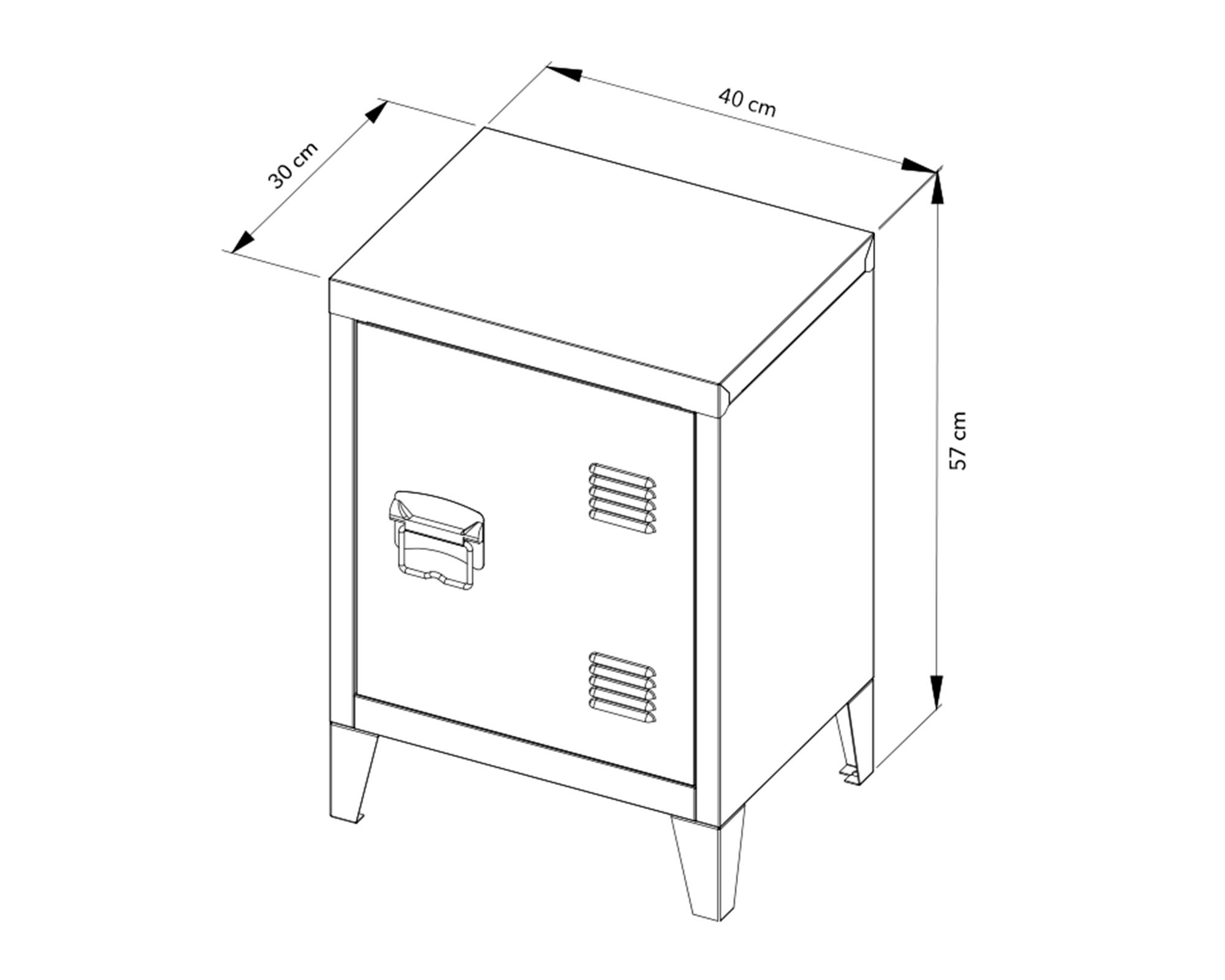 Cajonera celeste 1 puerta-1