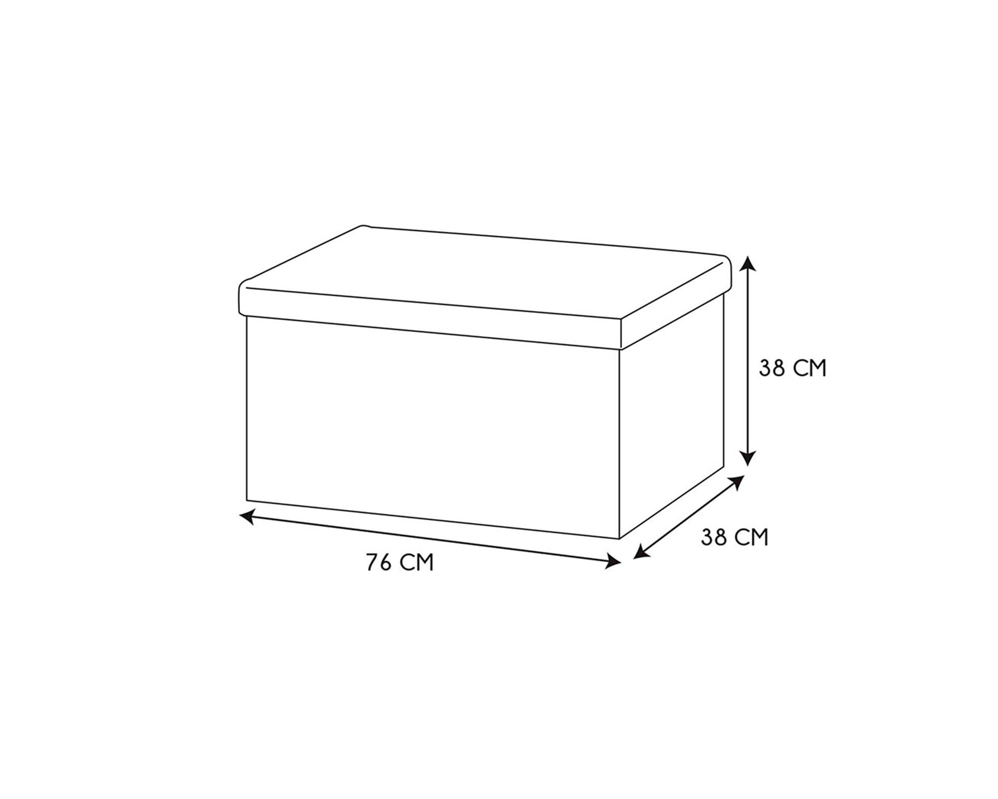 Pouf 38x76x38 cm gris-5