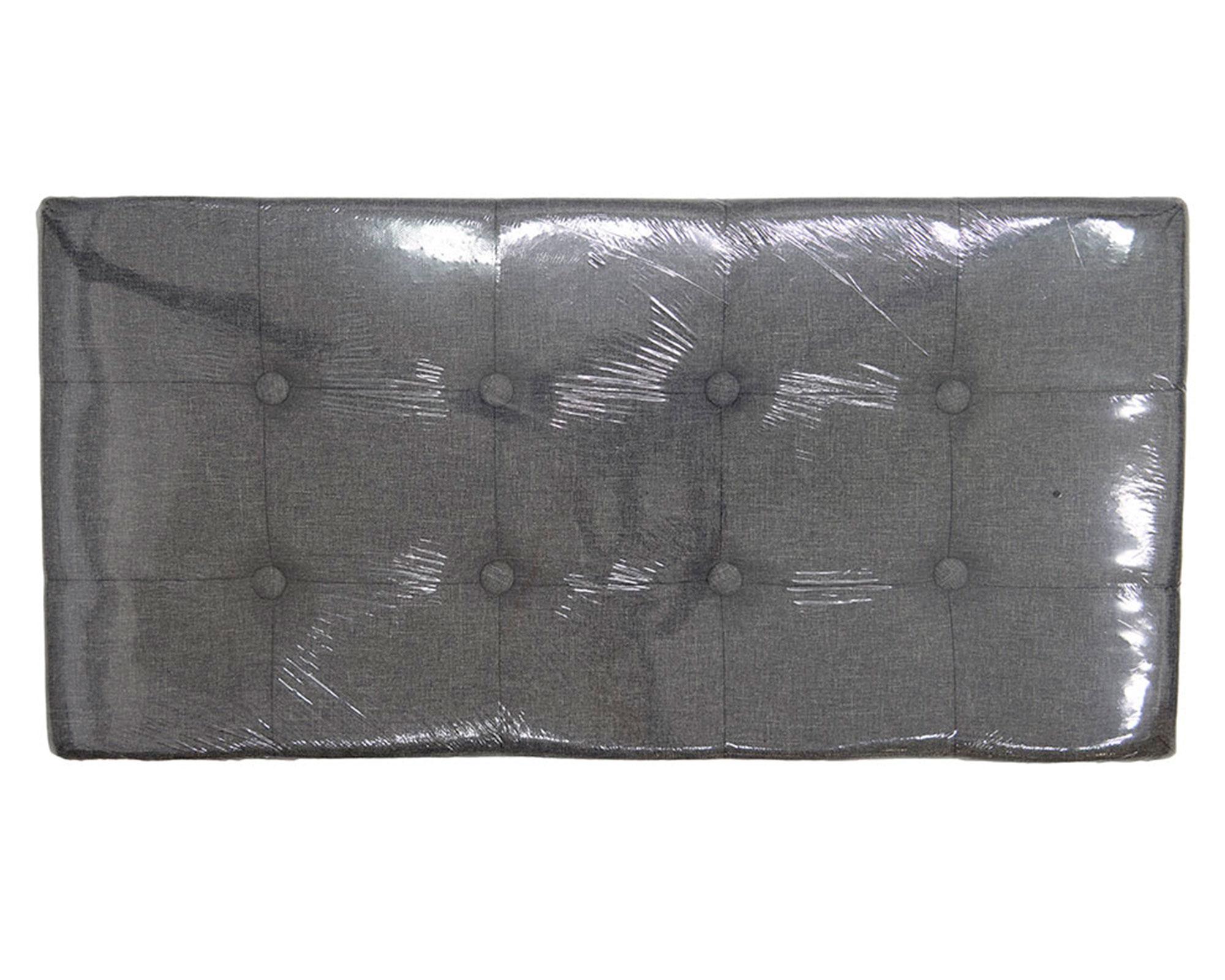 Pouf 38x76x38 cm gris-3