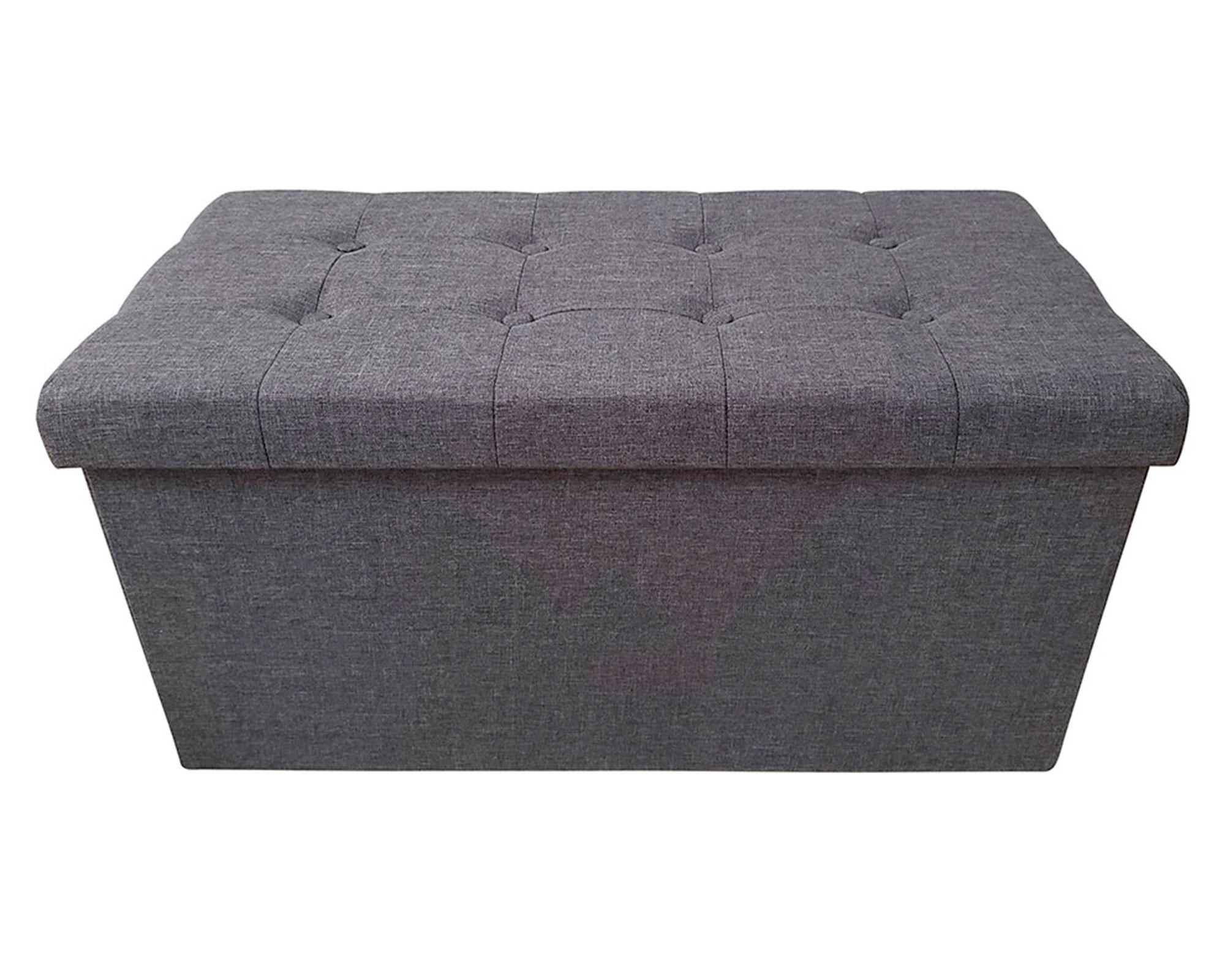 Pouf 38x76x38 cm gris-2