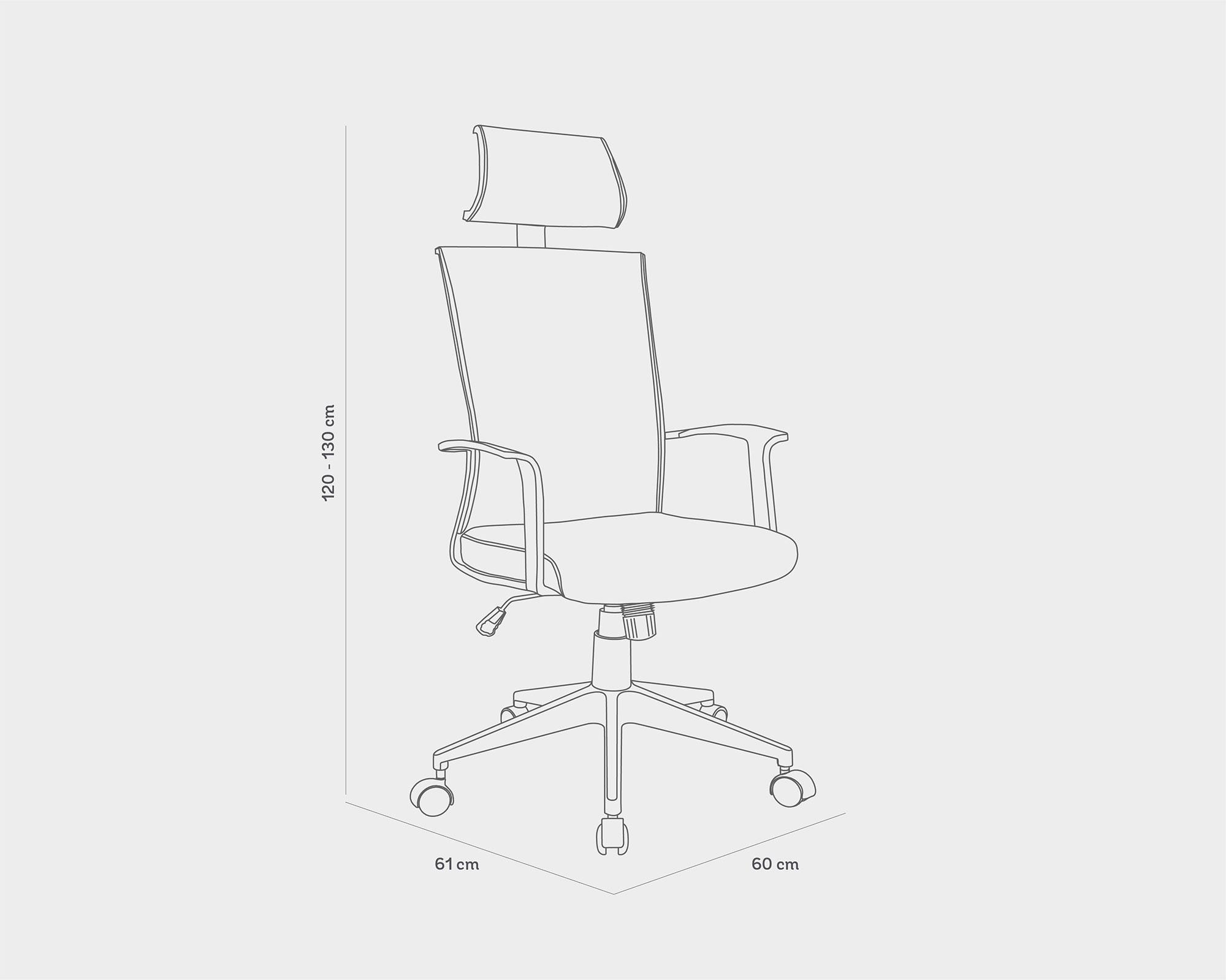 Silla ejecutiva Emma gris-4