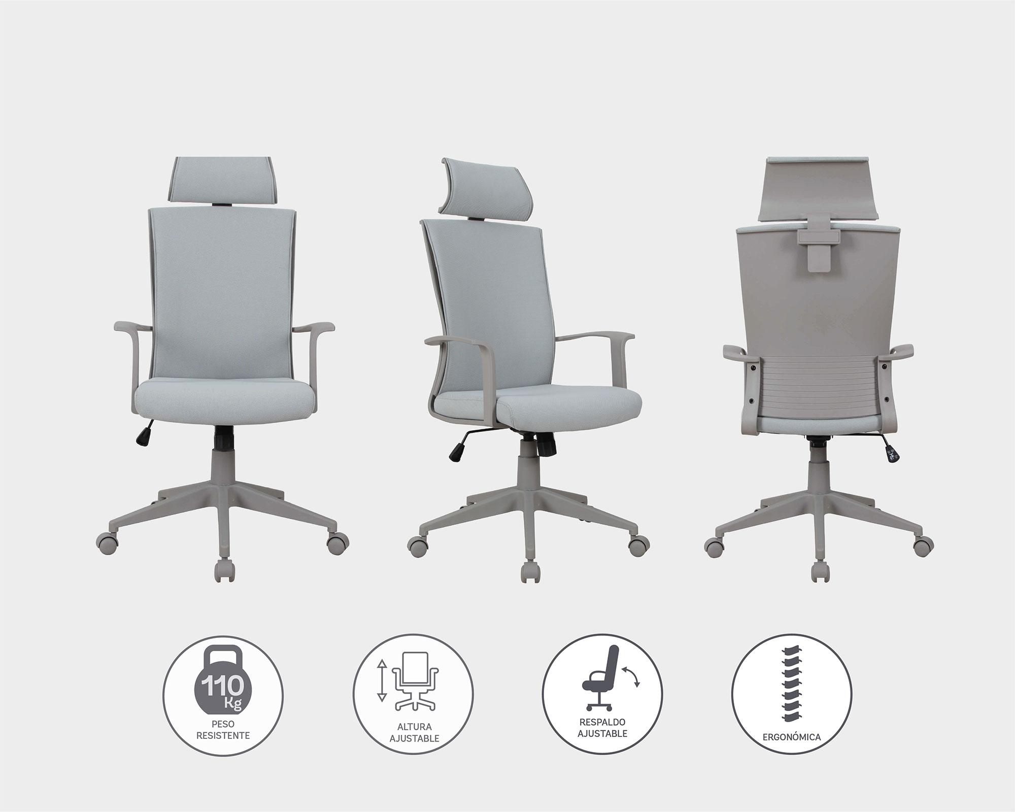 Silla ejecutiva Emma gris-1