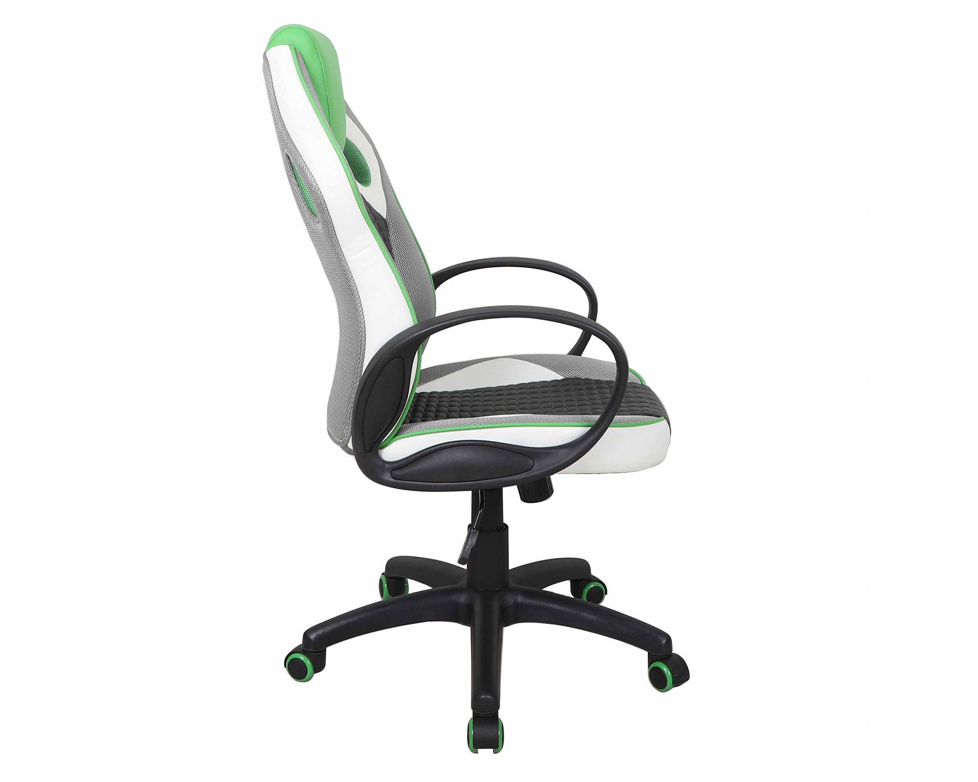 Silla gamer Tafari verde/negro/blanco-2
