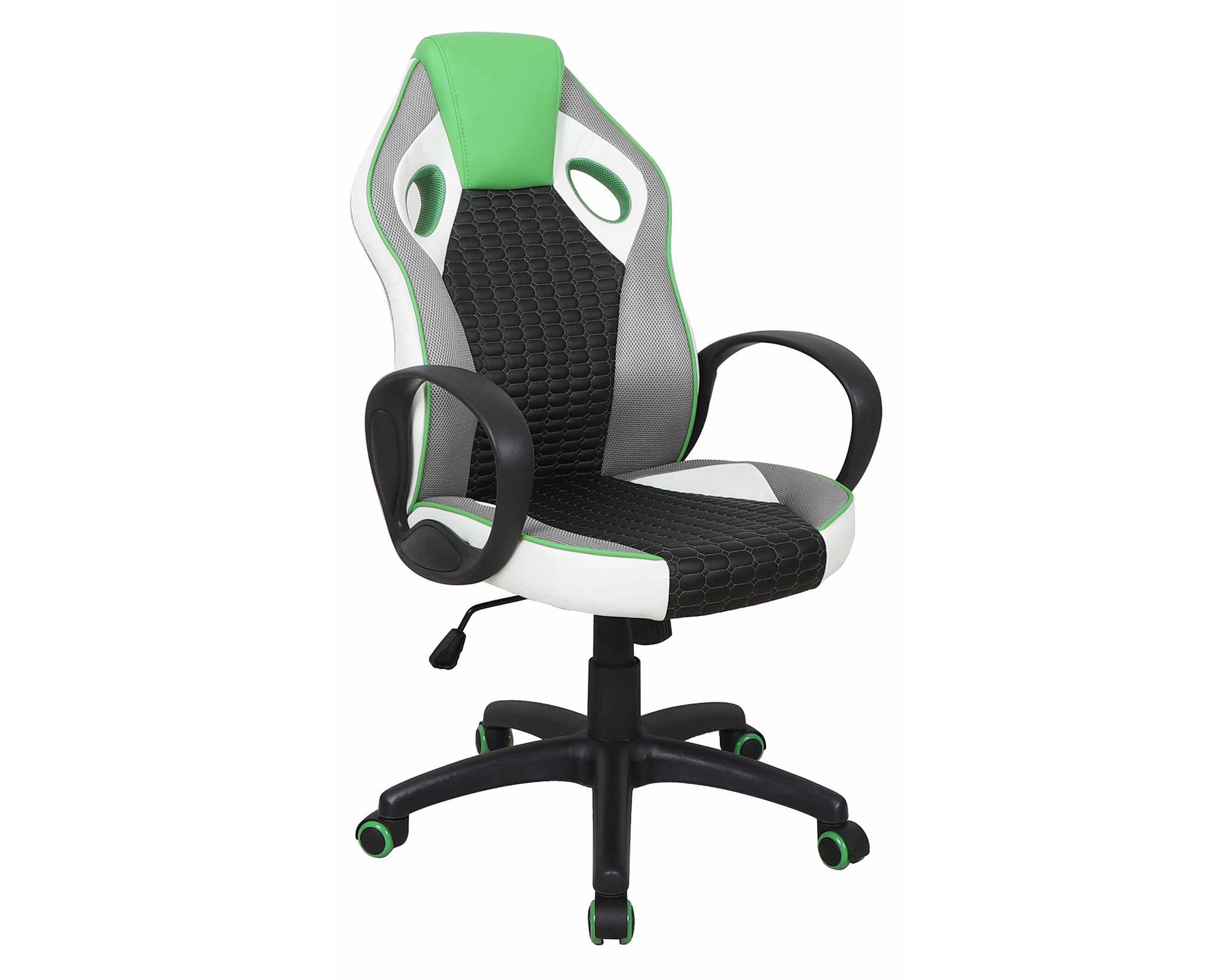 Silla gamer Tafari verde/negro/blanco-1