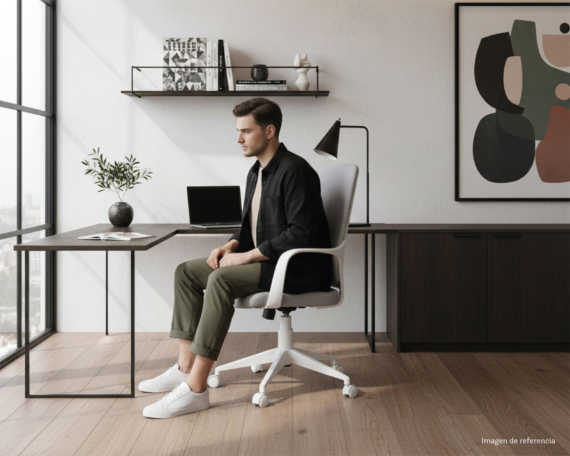 Silla PC Solange gris/blanco-2