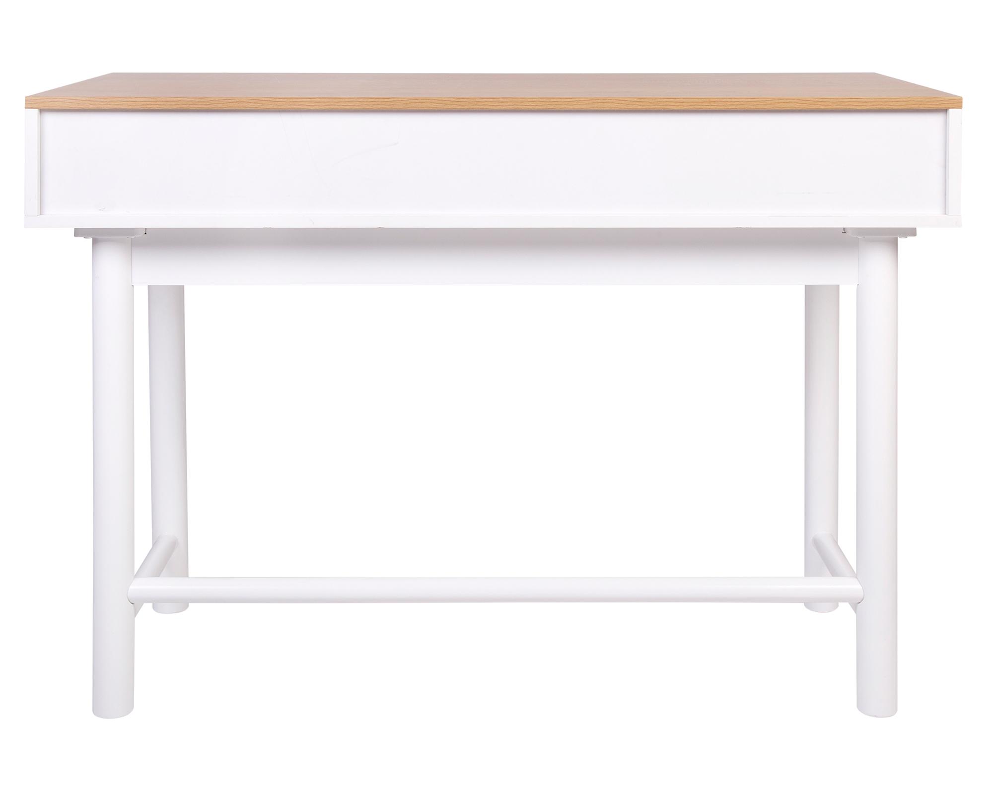 Escritorio Erato blanco/natural 2 cajones-2