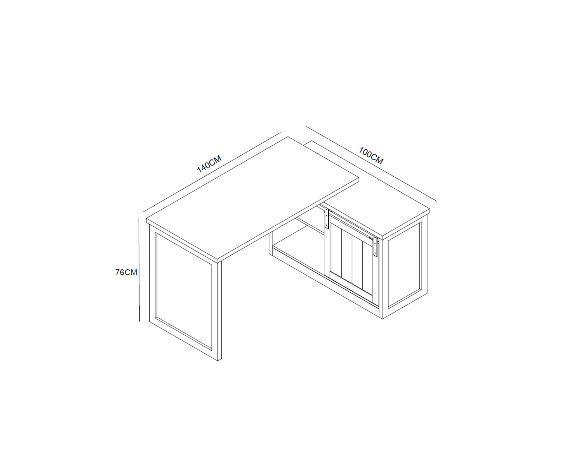 Escritorio esquinero Wade 1 puerta-5