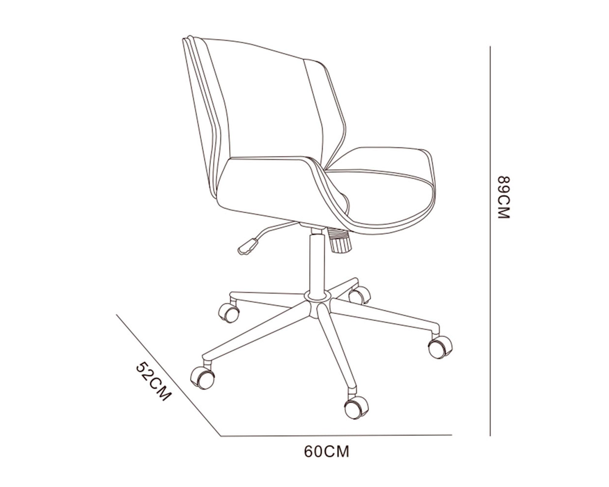Silla ejecutiva Bosco 89x60x52 cm negro/café-3