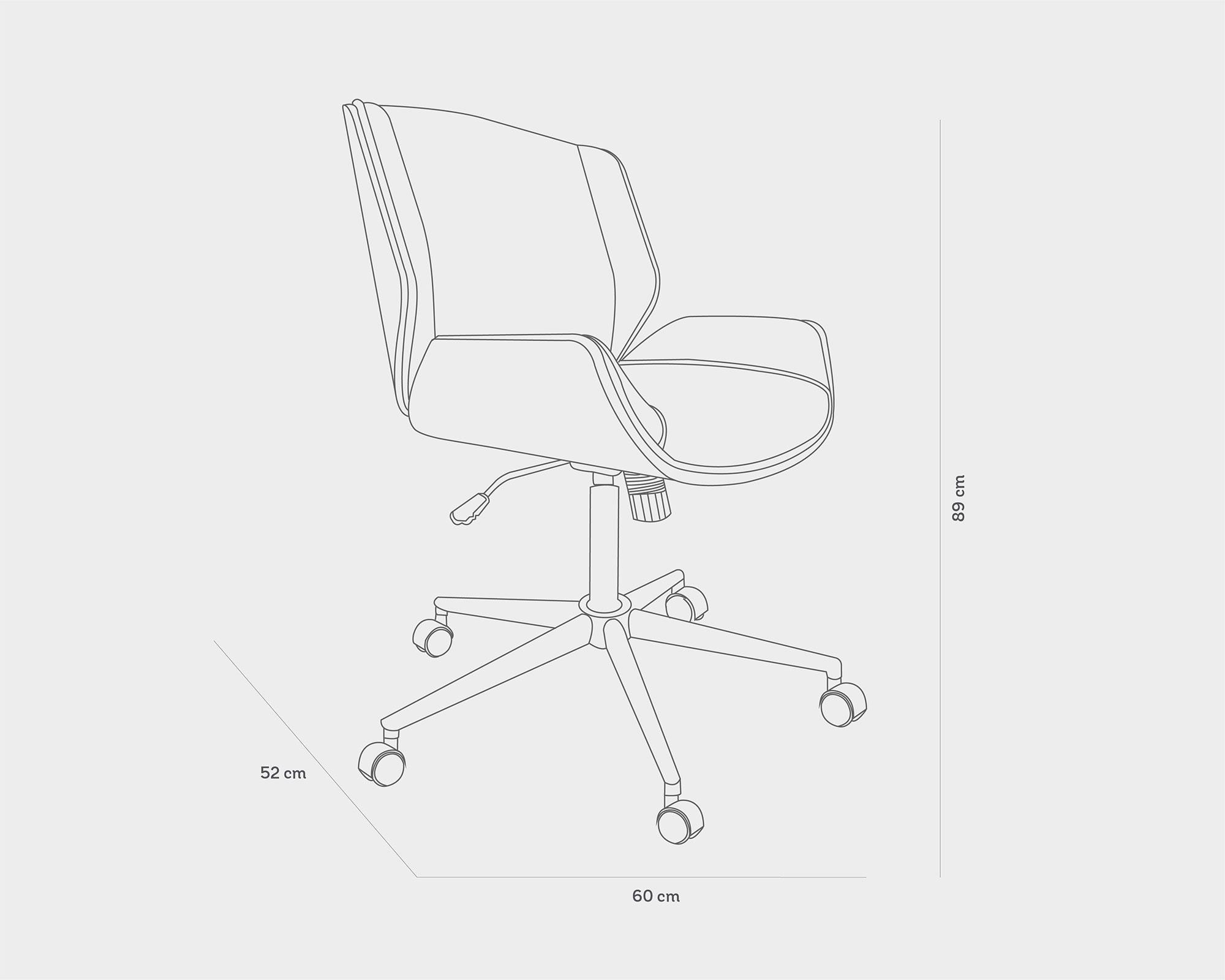 Silla ejecutiva Bosco 89x60x52 cm negro/café-4