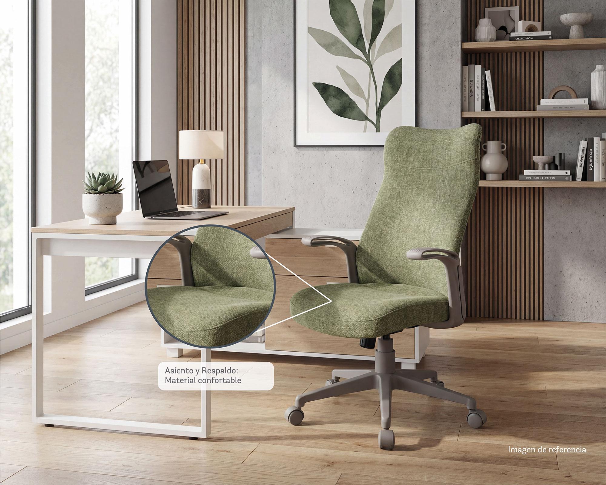 Silla ejecutiva Fabric sage green-3