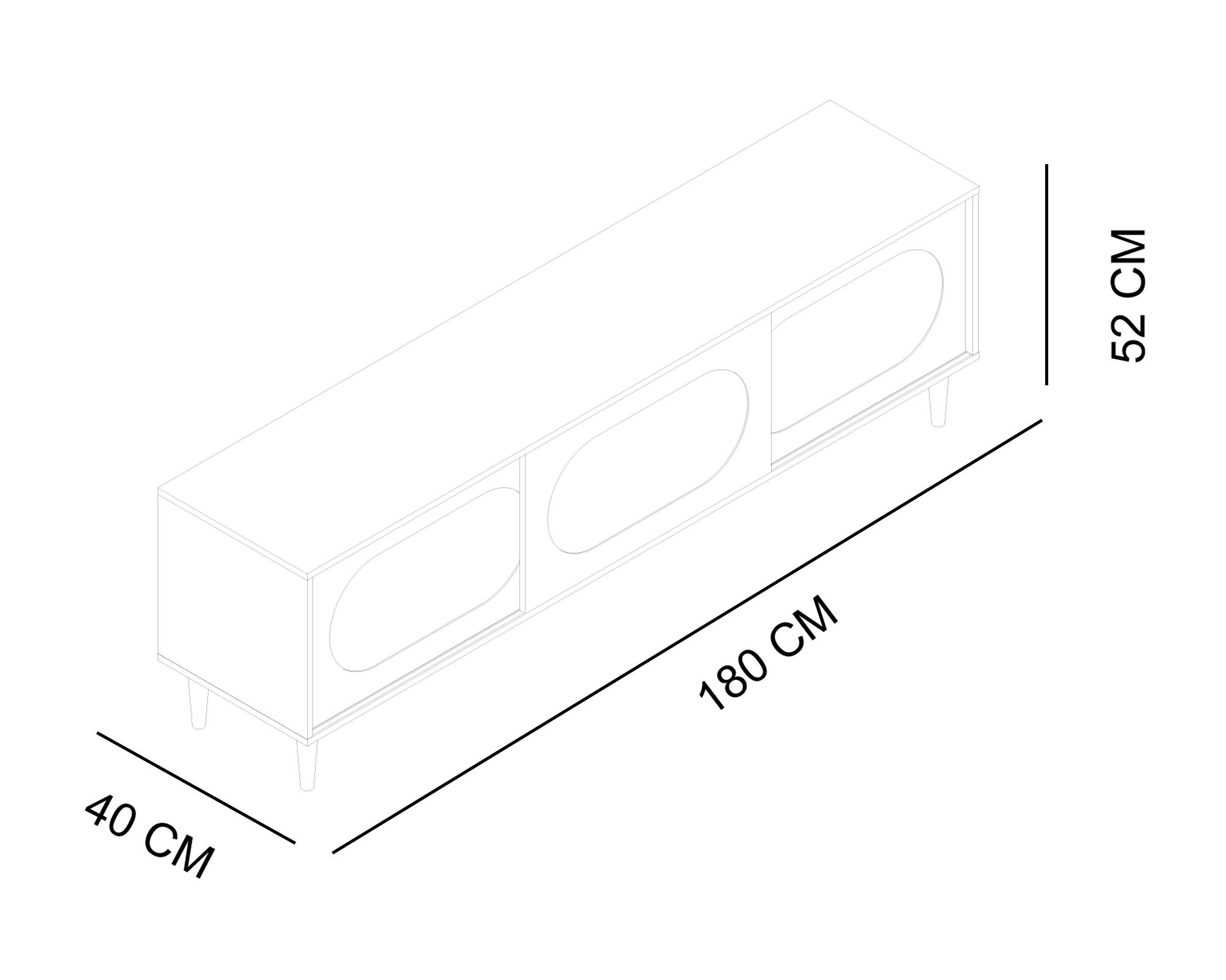 Mueble TV Maine 52x180x40 cm-8
