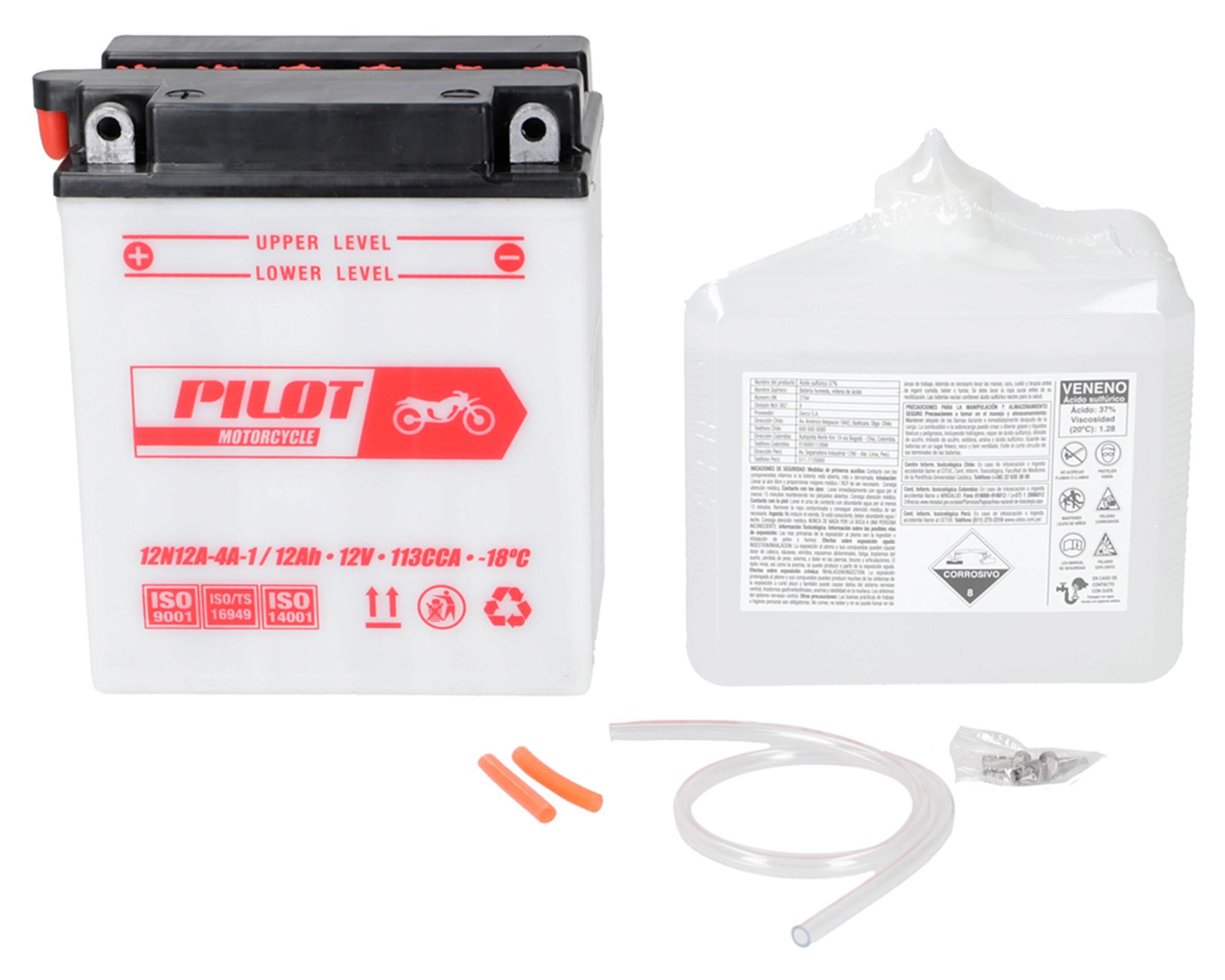 Batería para moto 12N12A-4A-1 12AH 113CCA-1