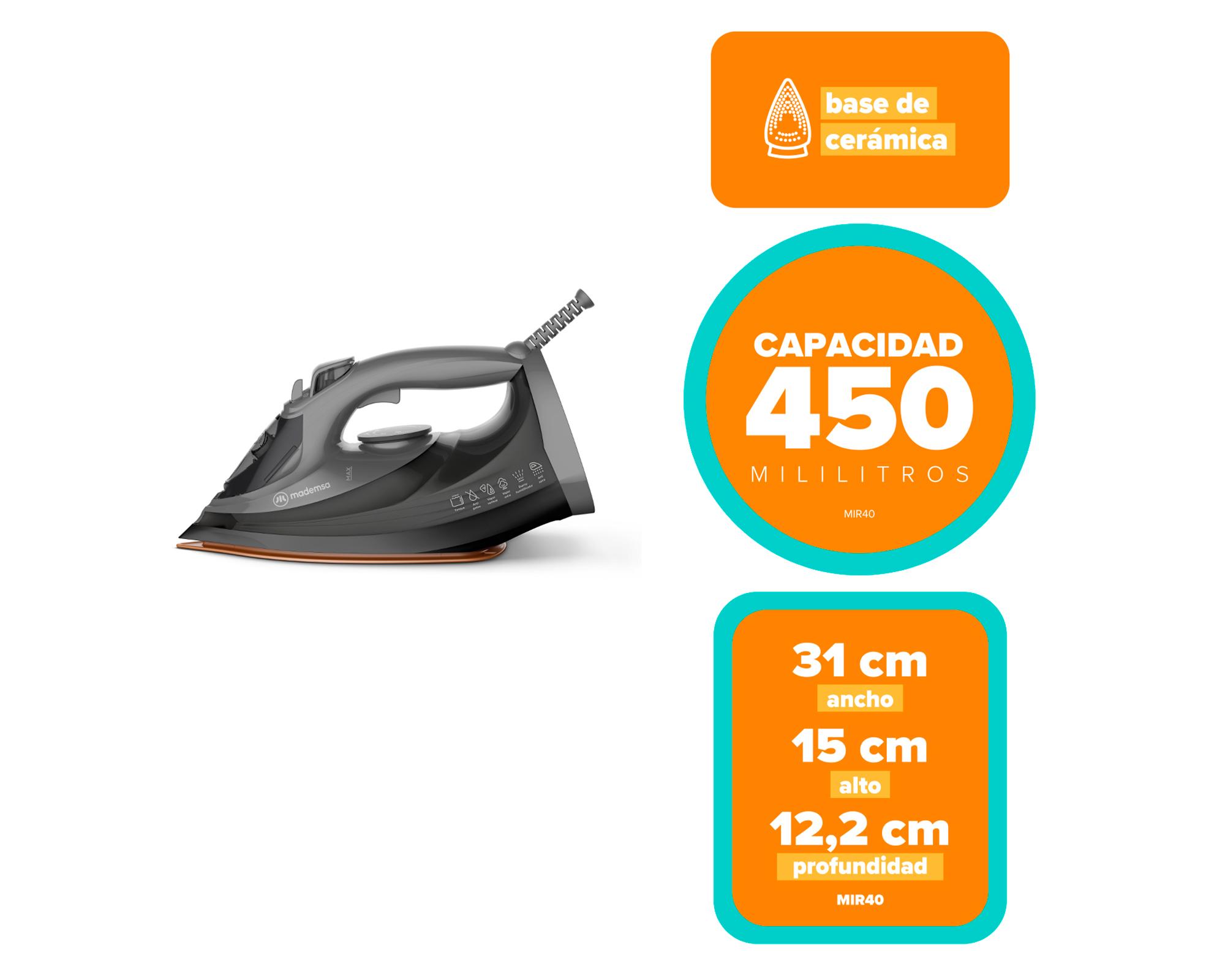 Plancha a vapor MIR40 2200W gris-3