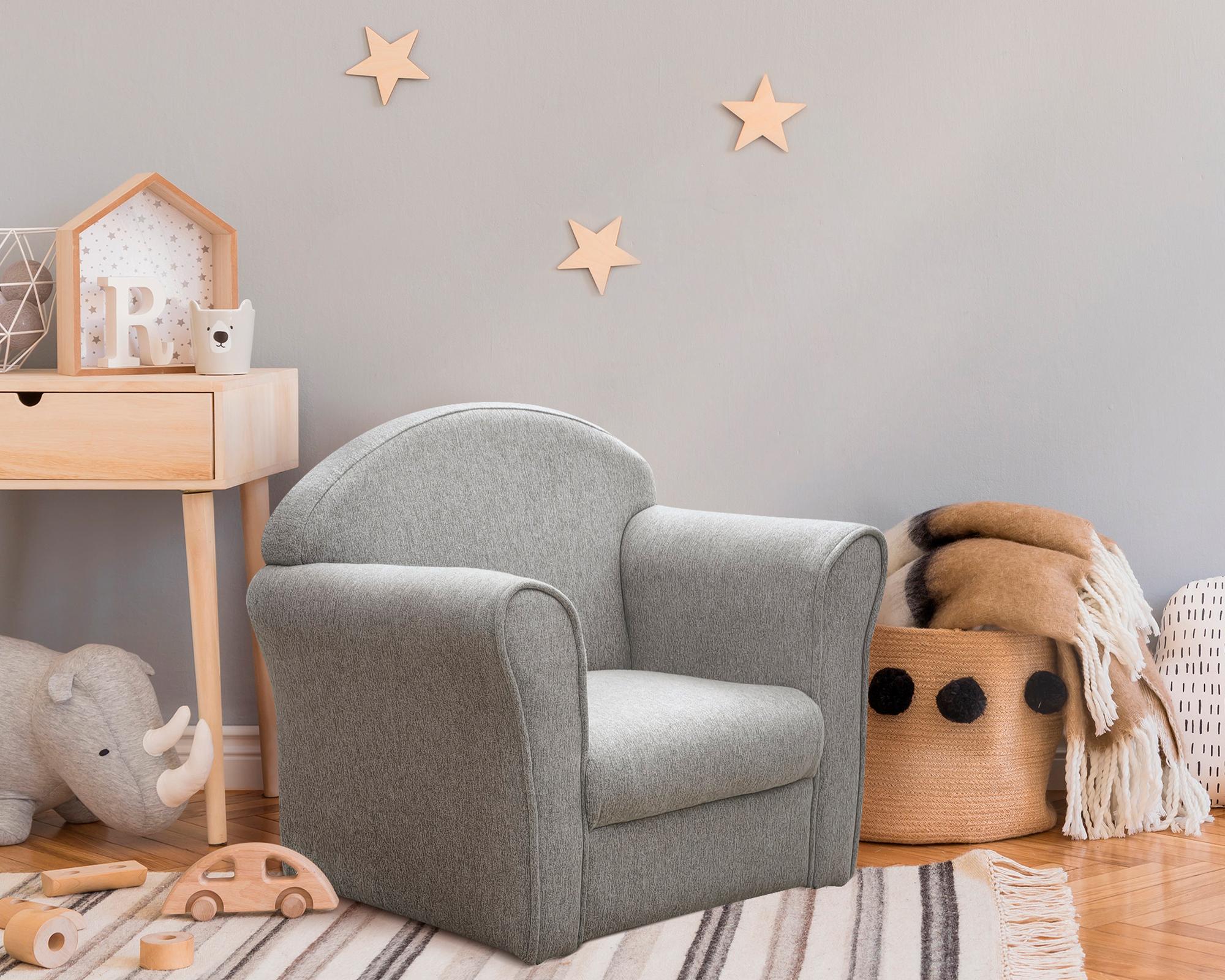 Sillón infantil Infantil gris 44x50x40 cm-4