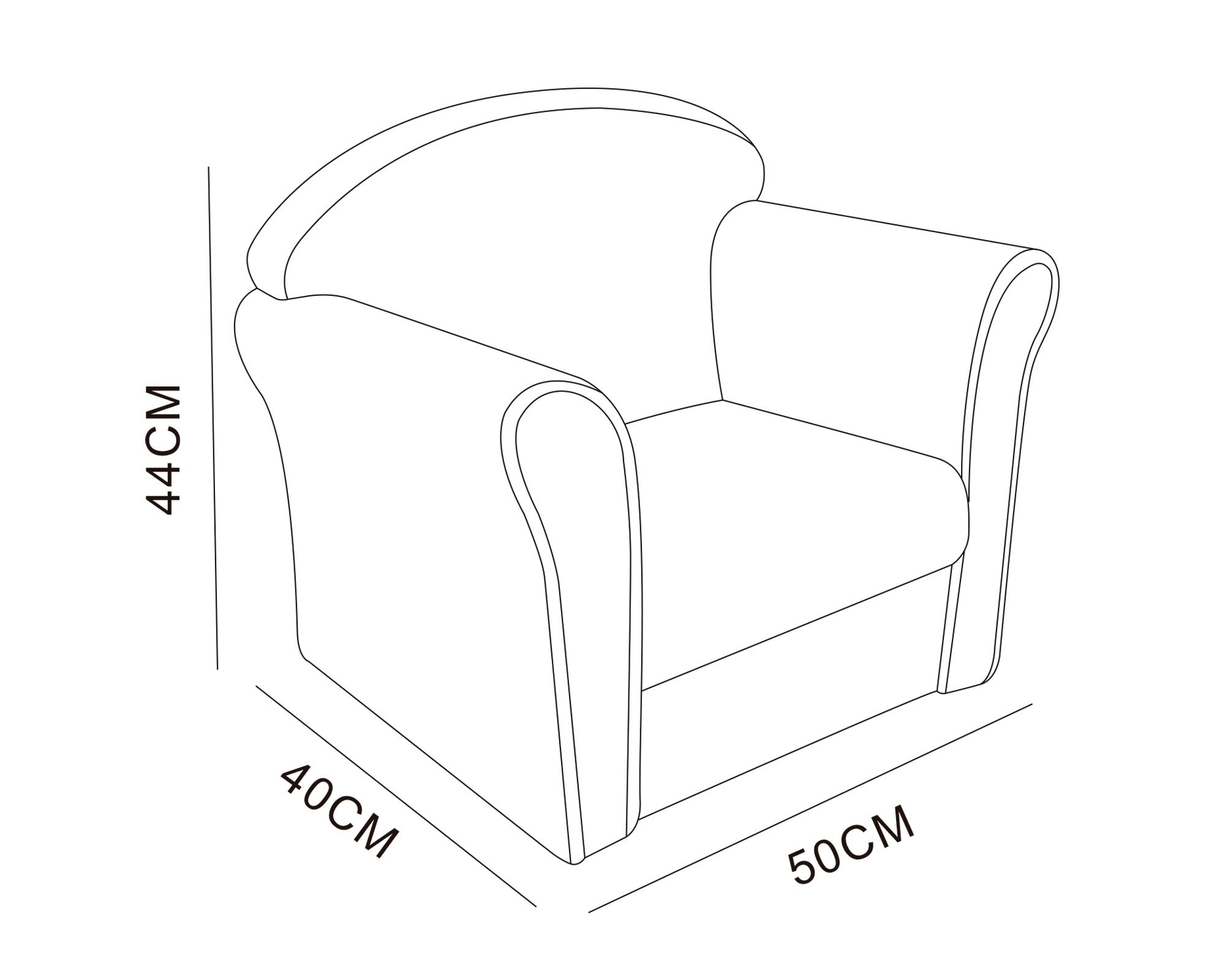 Sillón infantil Infantil rosa 44x50x40 cm-5